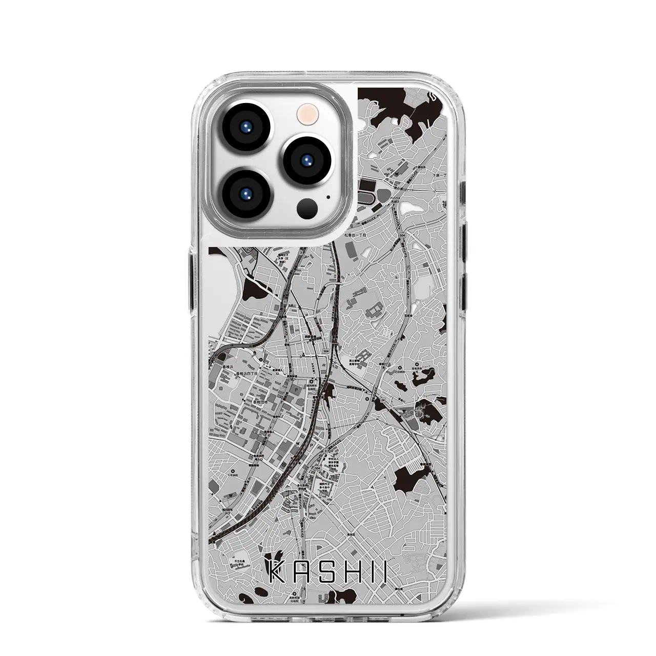 【香椎(福岡県)】地図柄iPhoneケース(MagSafeタイプ)