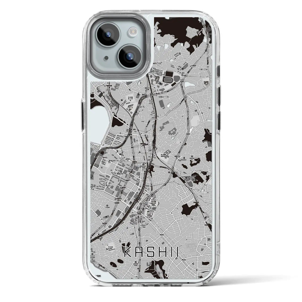 【香椎(福岡県)】地図柄iPhoneケース(MagSafeタイプ)