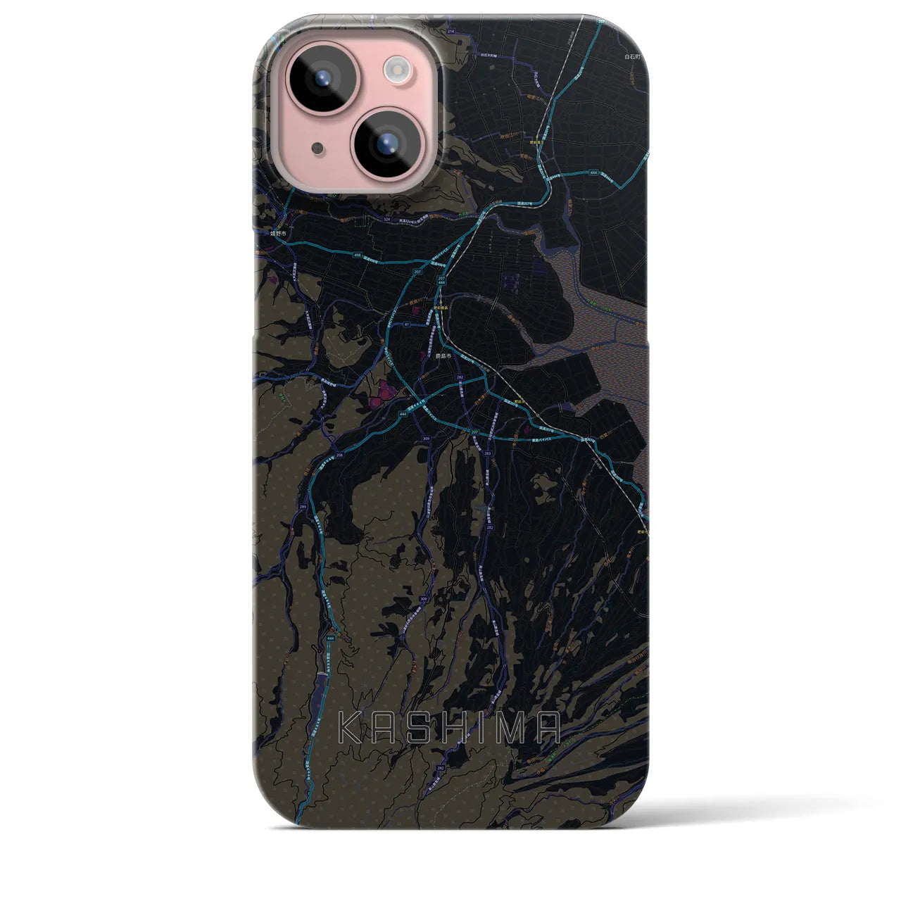 【鹿島(佐賀県)】地図柄iPhoneケース(バックカバータイプ)