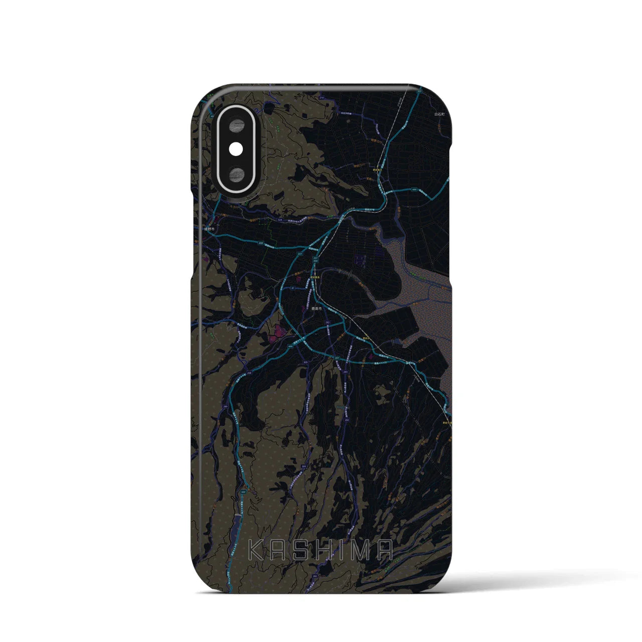 【鹿島(佐賀県)】地図柄iPhoneケース(バックカバータイプ)