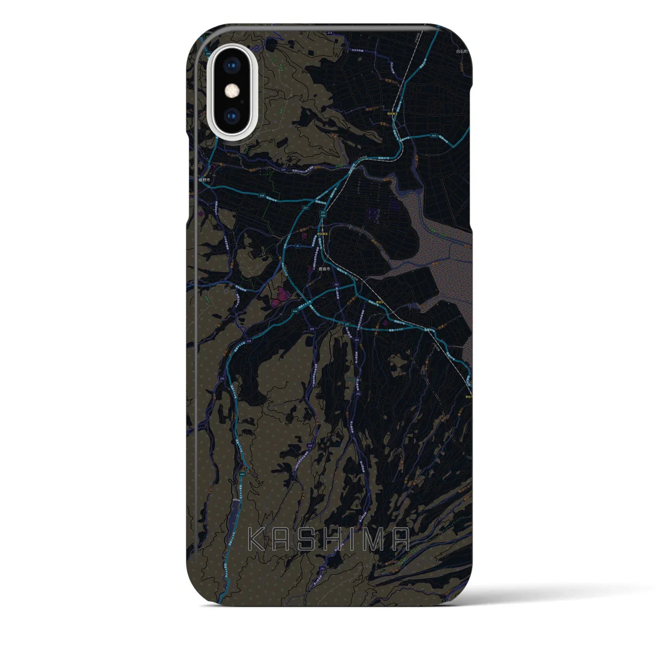 【鹿島(佐賀県)】地図柄iPhoneケース(バックカバータイプ)