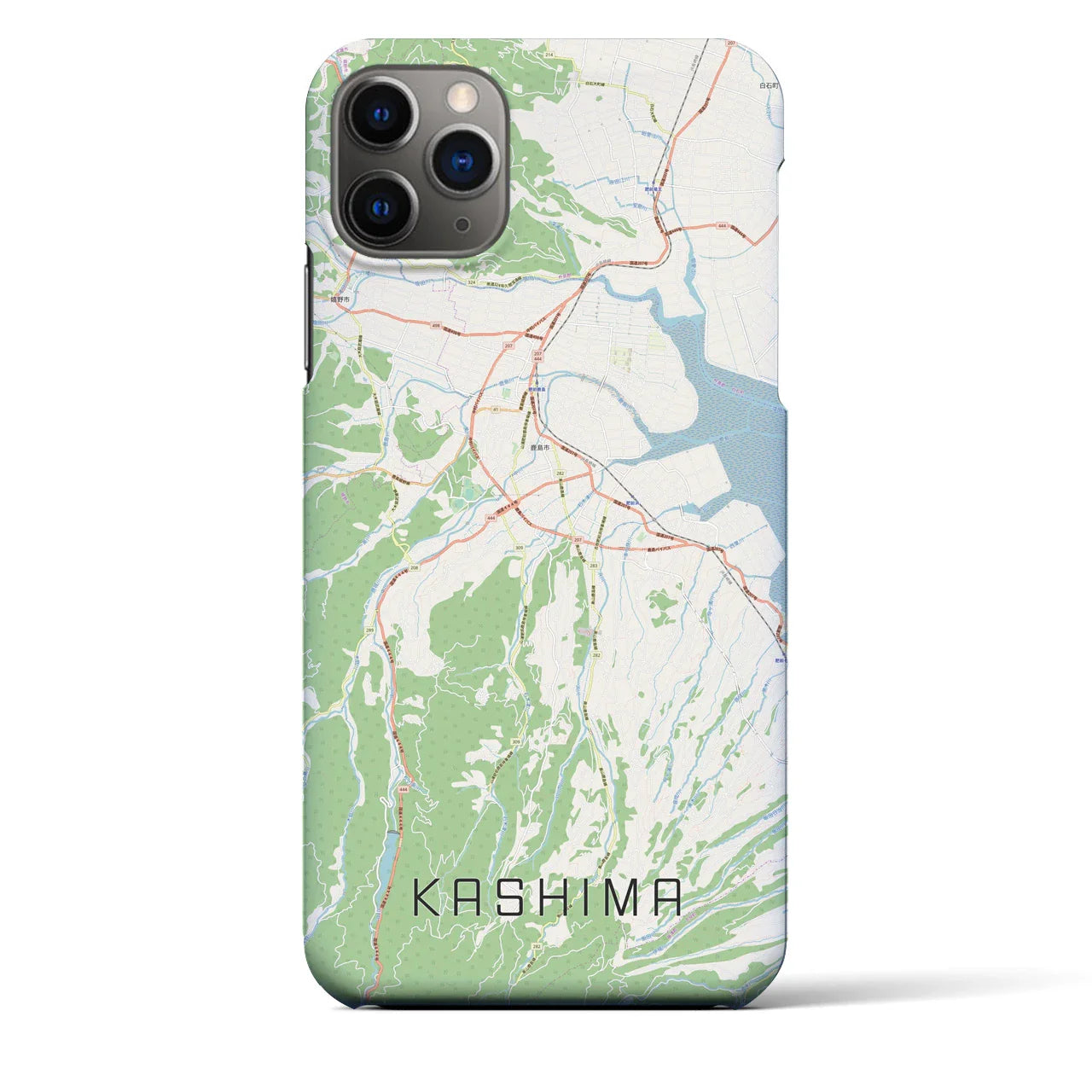 【鹿島(佐賀県)】地図柄iPhoneケース(バックカバータイプ)