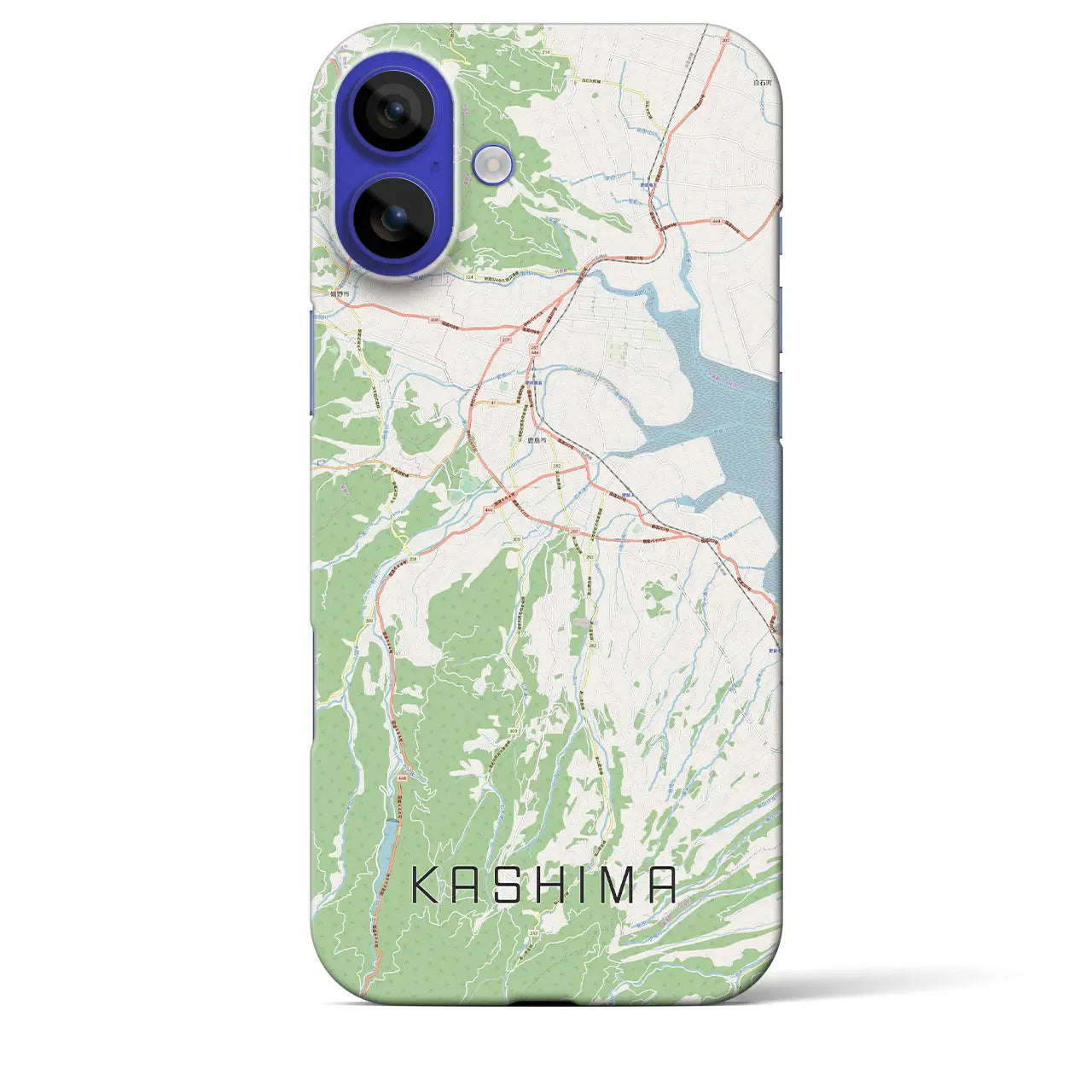 【鹿島(佐賀県)】地図柄iPhoneケース(バックカバータイプ)ナチュラル・iPhone 16 Pro Max 用