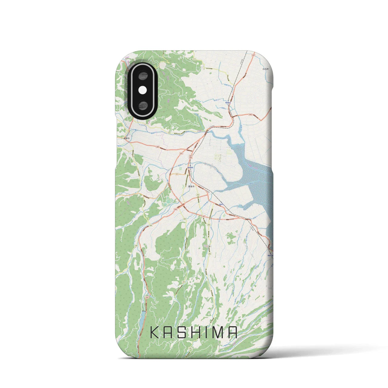 【鹿島(佐賀県)】地図柄iPhoneケース(バックカバータイプ)