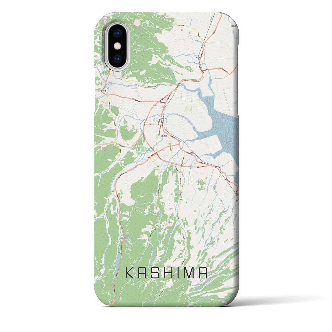 【鹿島(佐賀県)】地図柄iPhoneケース(バックカバータイプ)