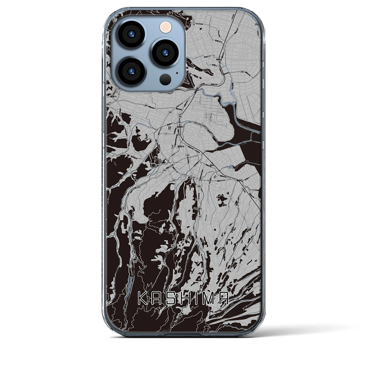 【鹿島(佐賀県)】地図柄iPhoneケース(クリアタイプ)