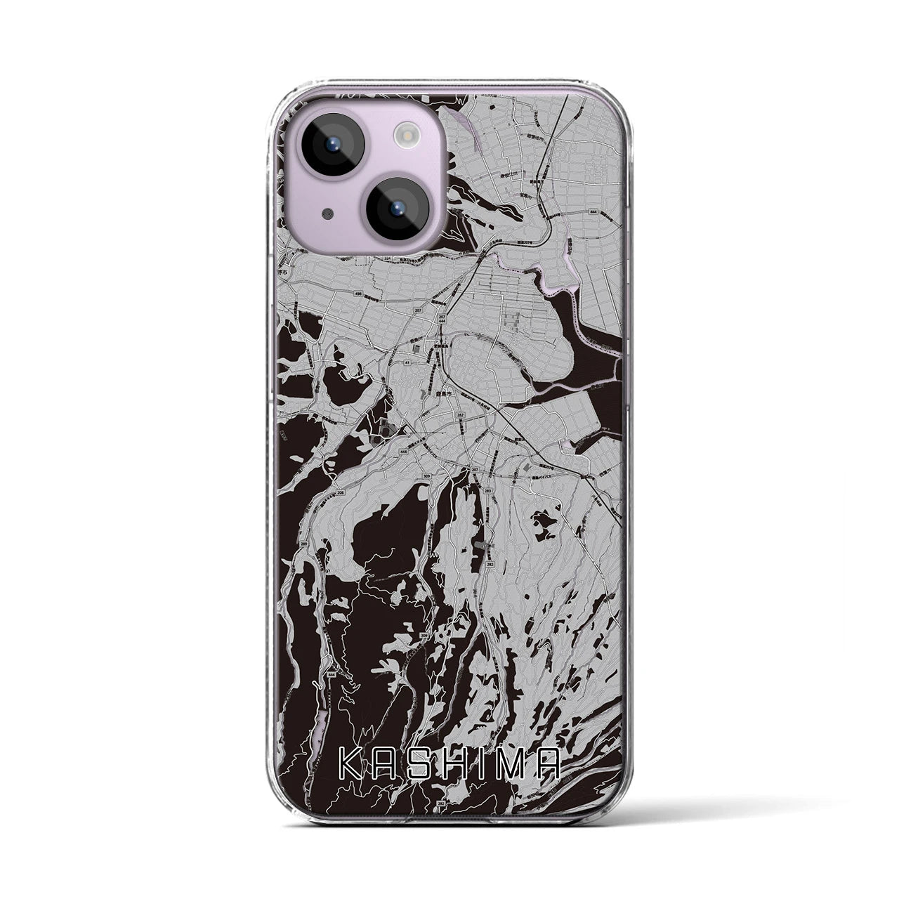 【鹿島(佐賀県)】地図柄iPhoneケース(クリアタイプ)