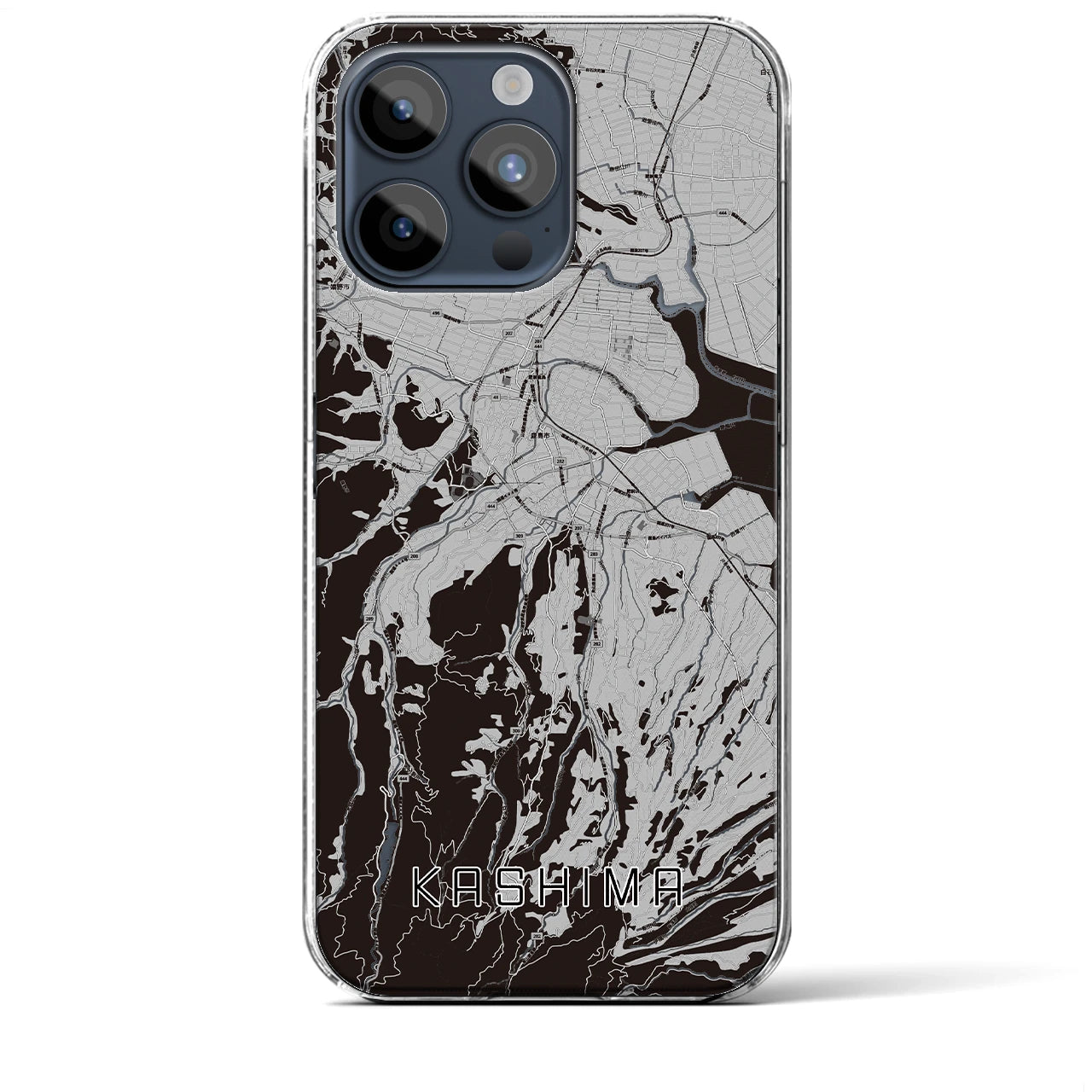 【鹿島(佐賀県)】地図柄iPhoneケース(クリアタイプ)