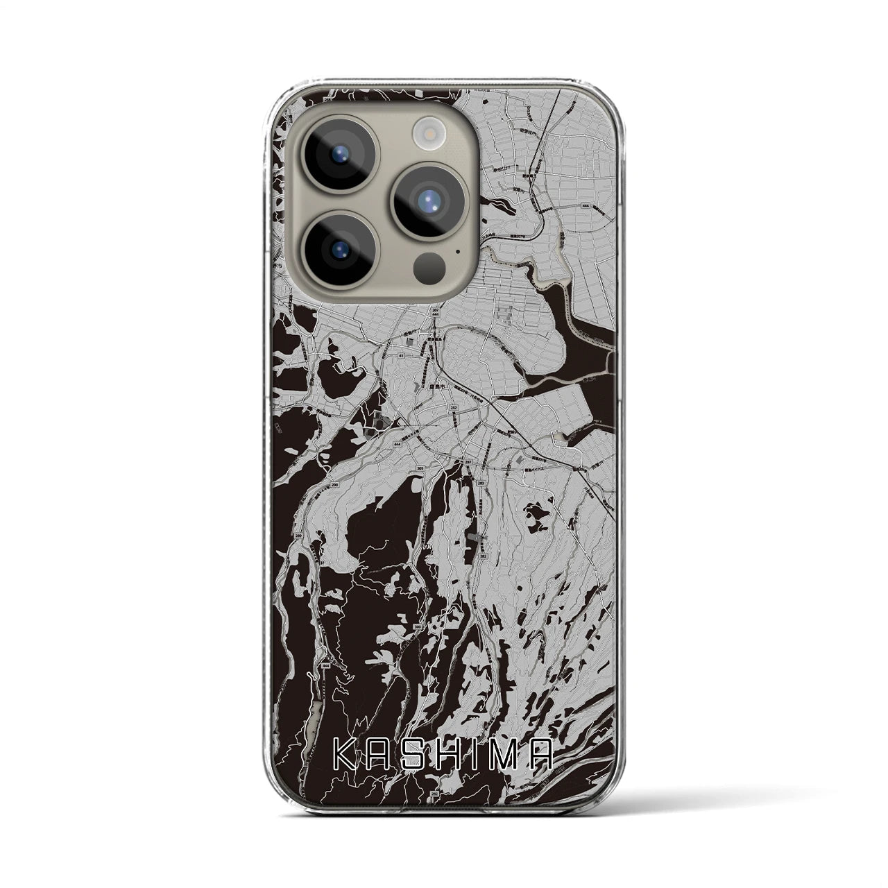 【鹿島(佐賀県)】地図柄iPhoneケース(クリアタイプ)