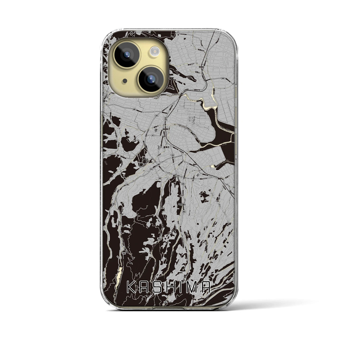 【鹿島(佐賀県)】地図柄iPhoneケース(クリアタイプ)