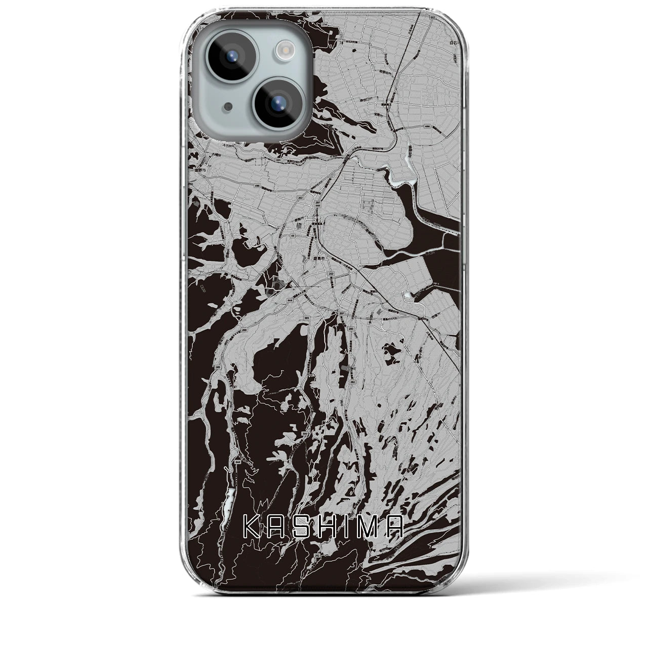 【鹿島(佐賀県)】地図柄iPhoneケース(クリアタイプ)