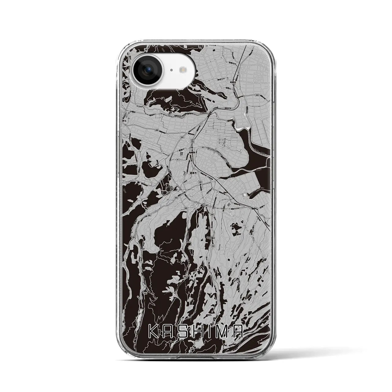 【鹿島(佐賀県)】地図柄iPhoneケース(クリアタイプ)