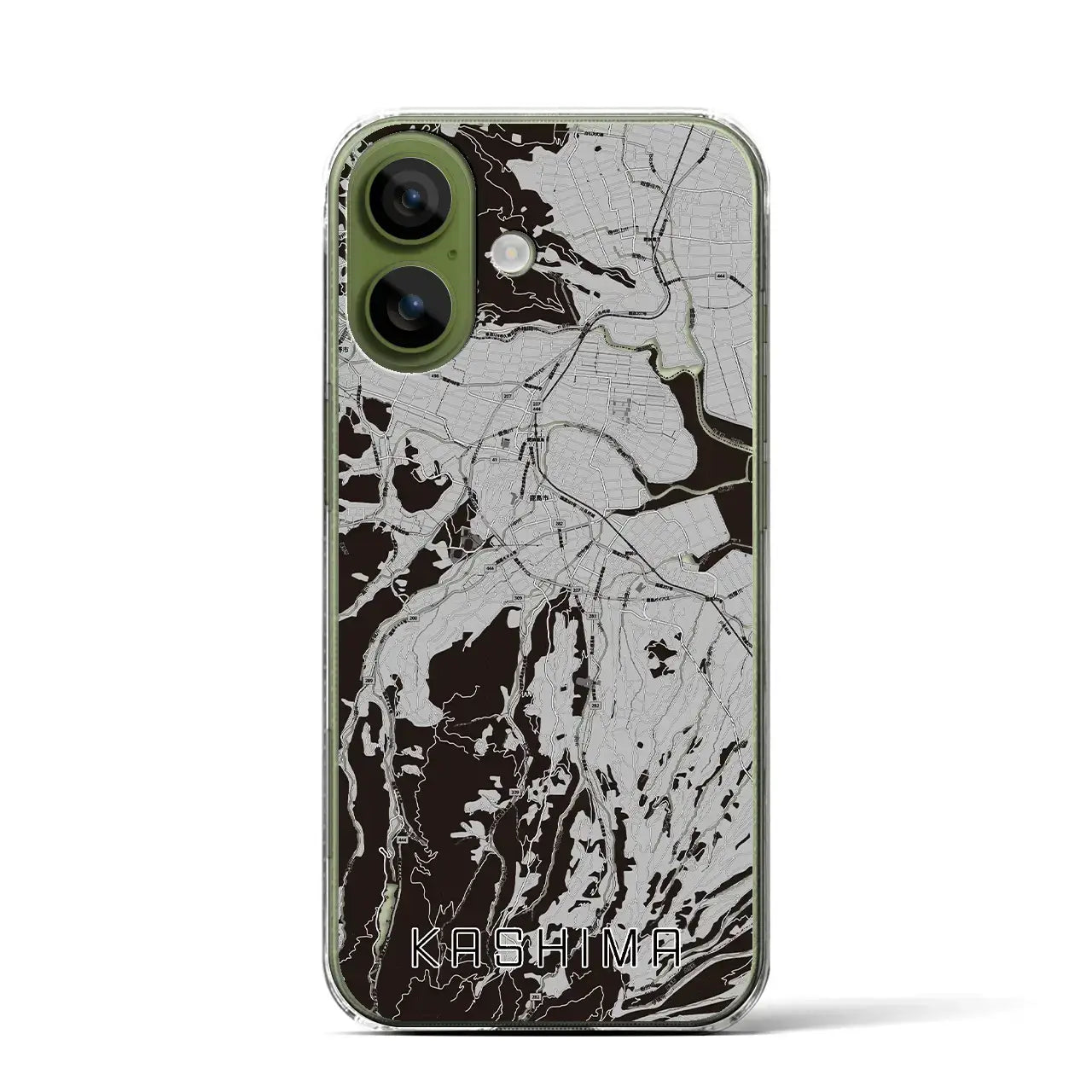 【鹿島(佐賀県)】地図柄iPhoneケース(クリアタイプ)