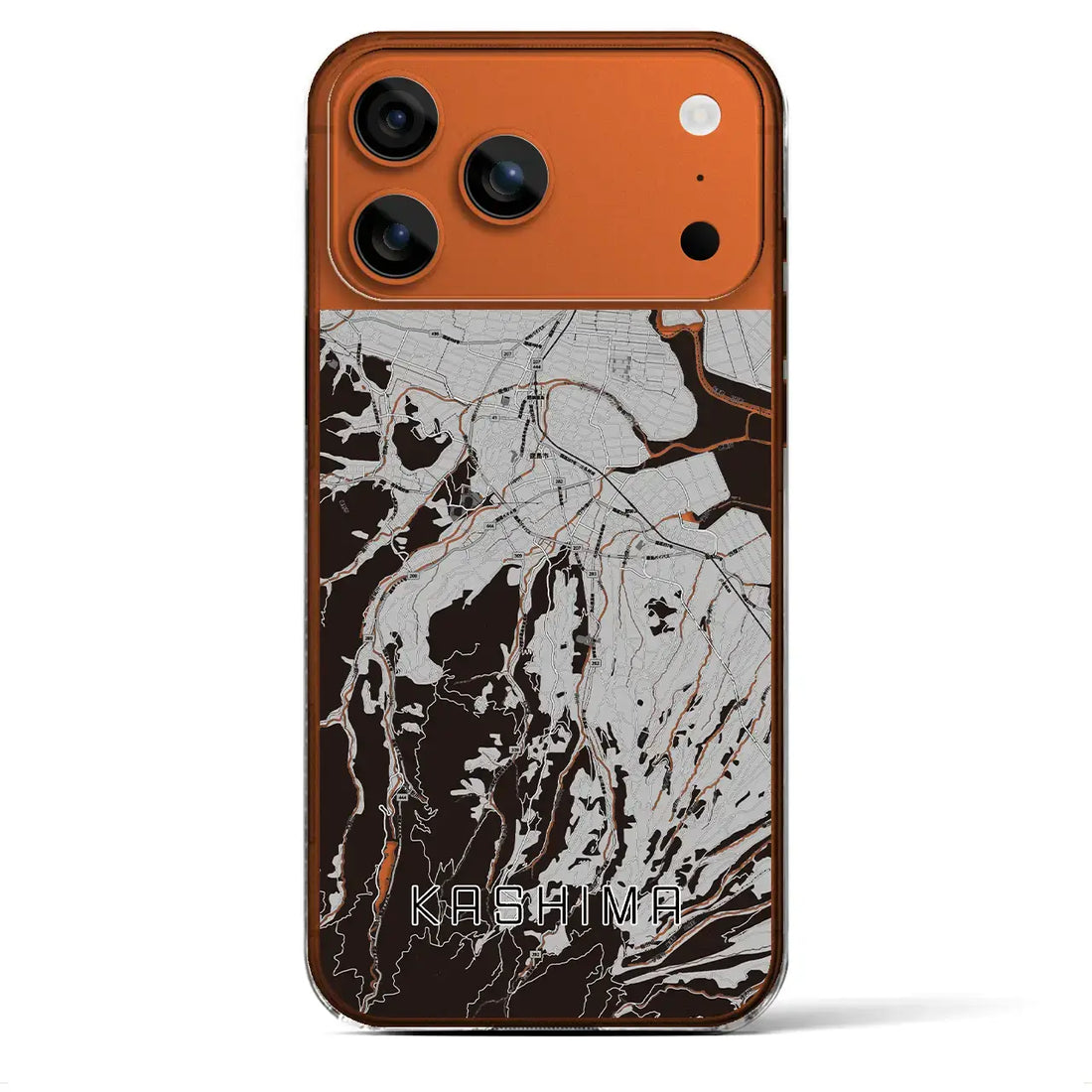 【鹿島(佐賀県)】地図柄iPhoneケース(クリアタイプ)