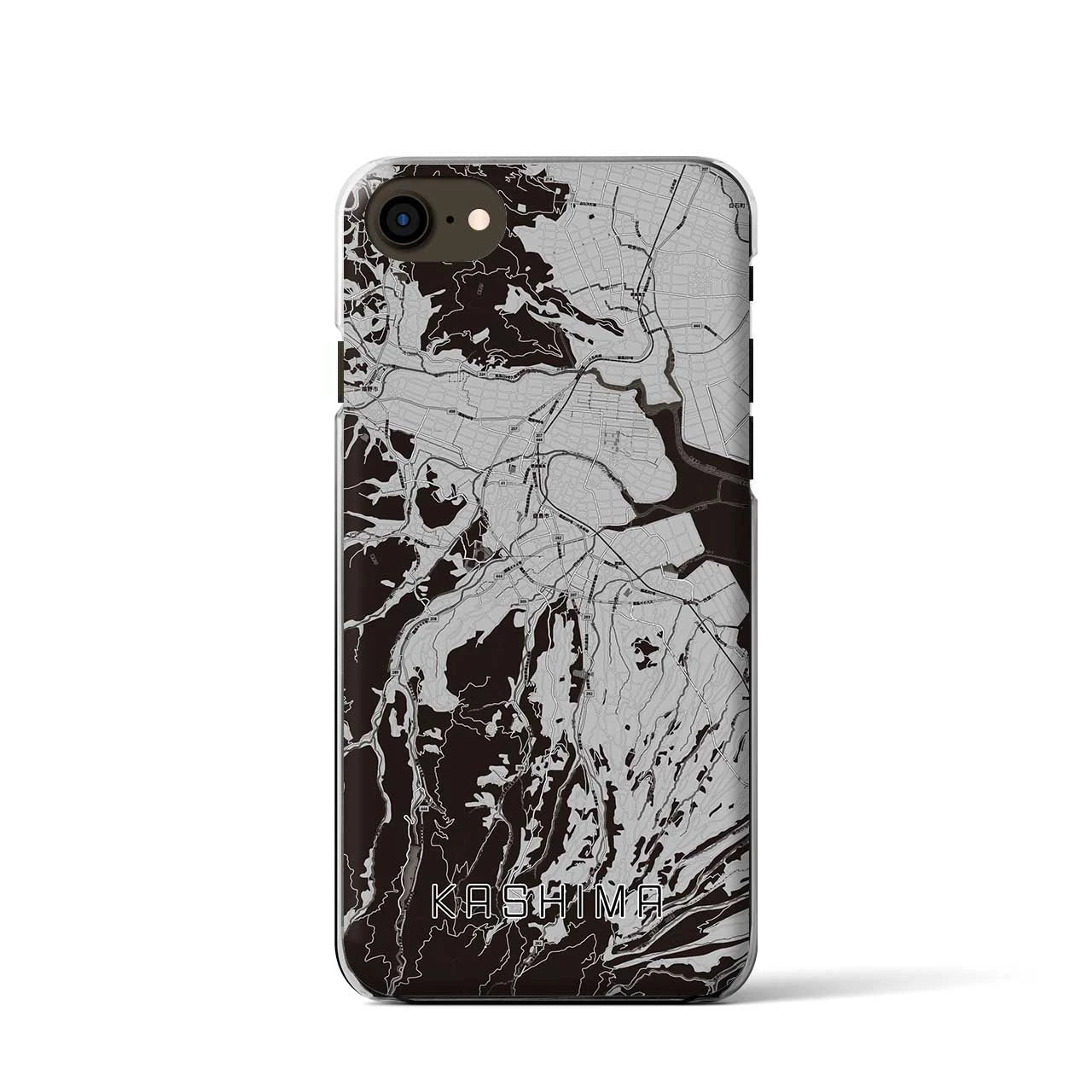 【鹿島(佐賀県)】地図柄iPhoneケース(クリアタイプ)