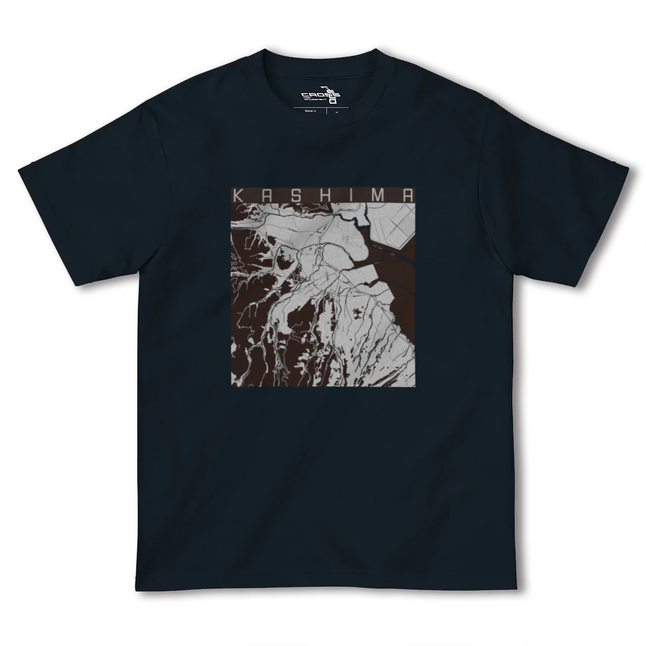 【鹿島(佐賀県)(佐賀県)】地図柄ヘビーウェイトTシャツ