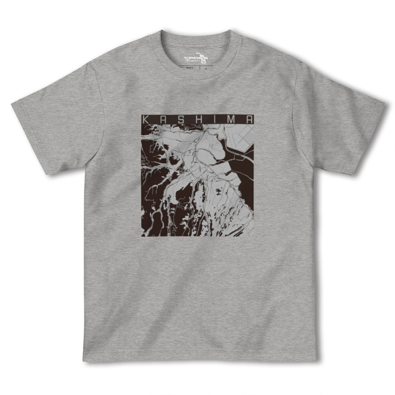【鹿島(佐賀県)(佐賀県)】地図柄ヘビーウェイトTシャツ