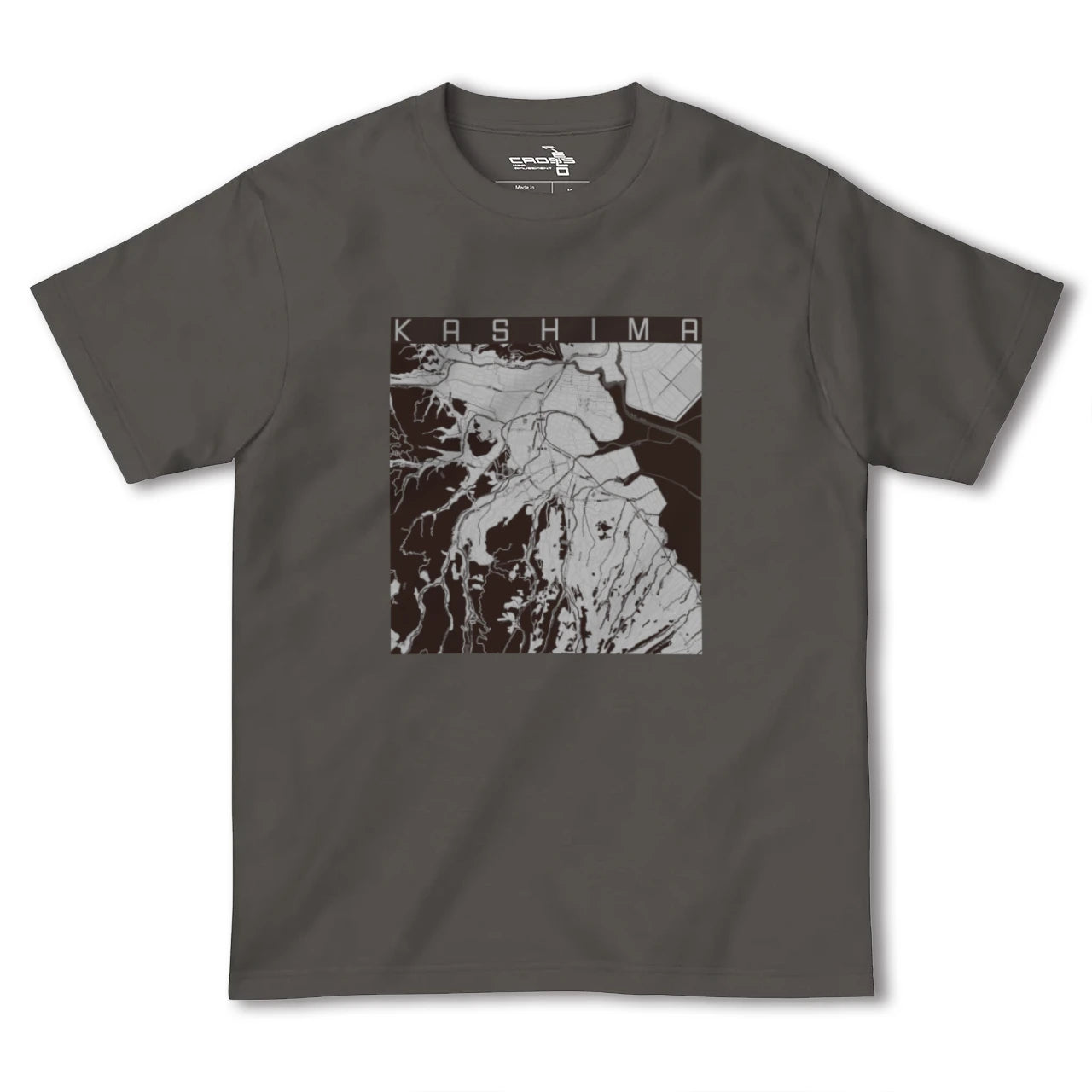 【鹿島(佐賀県)(佐賀県)】地図柄ヘビーウェイトTシャツ