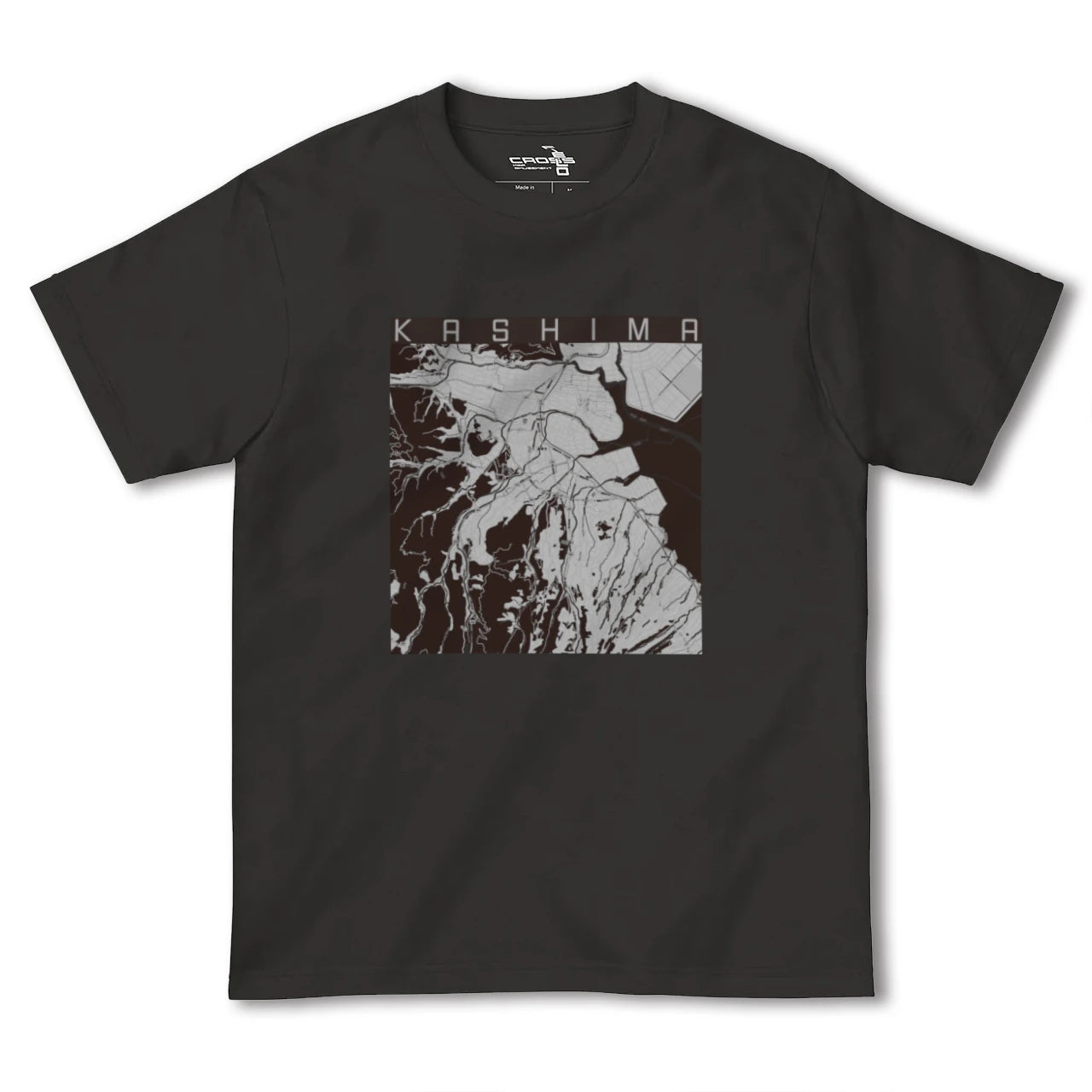 【鹿島(佐賀県)(佐賀県)】地図柄ヘビーウェイトTシャツ