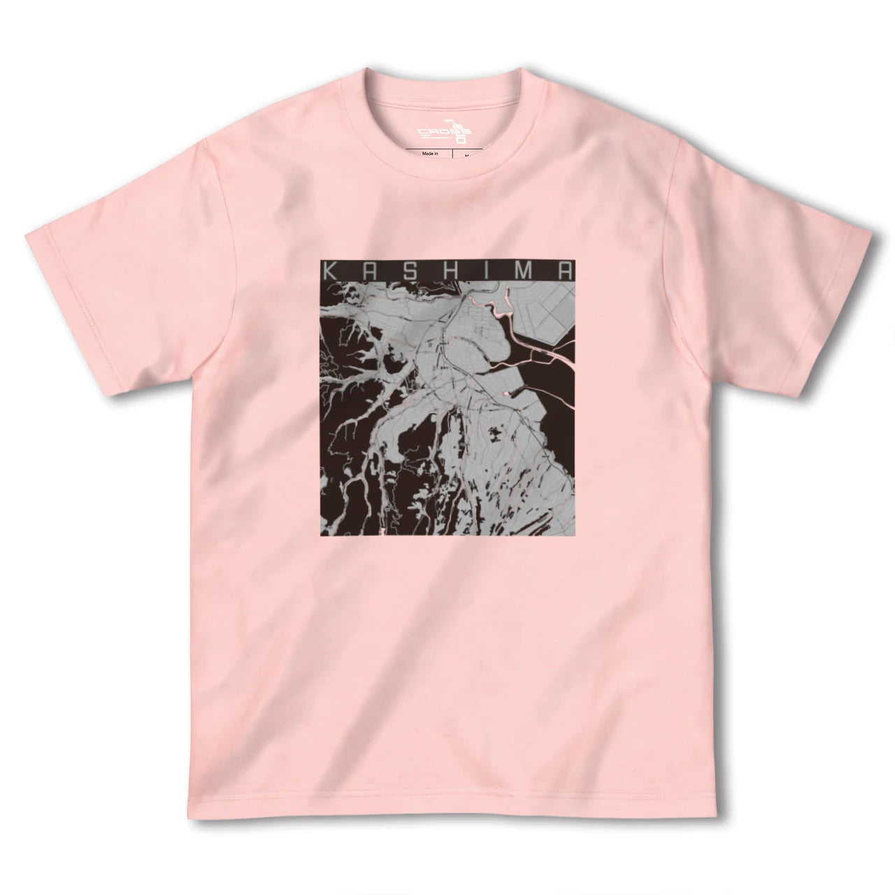 【鹿島(佐賀県)(佐賀県)】地図柄ヘビーウェイトTシャツ