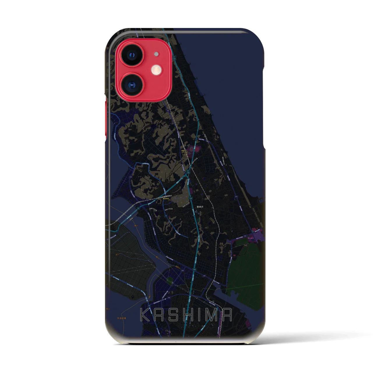 【鹿島(茨城県)】地図柄iPhoneケース(バックカバータイプ)