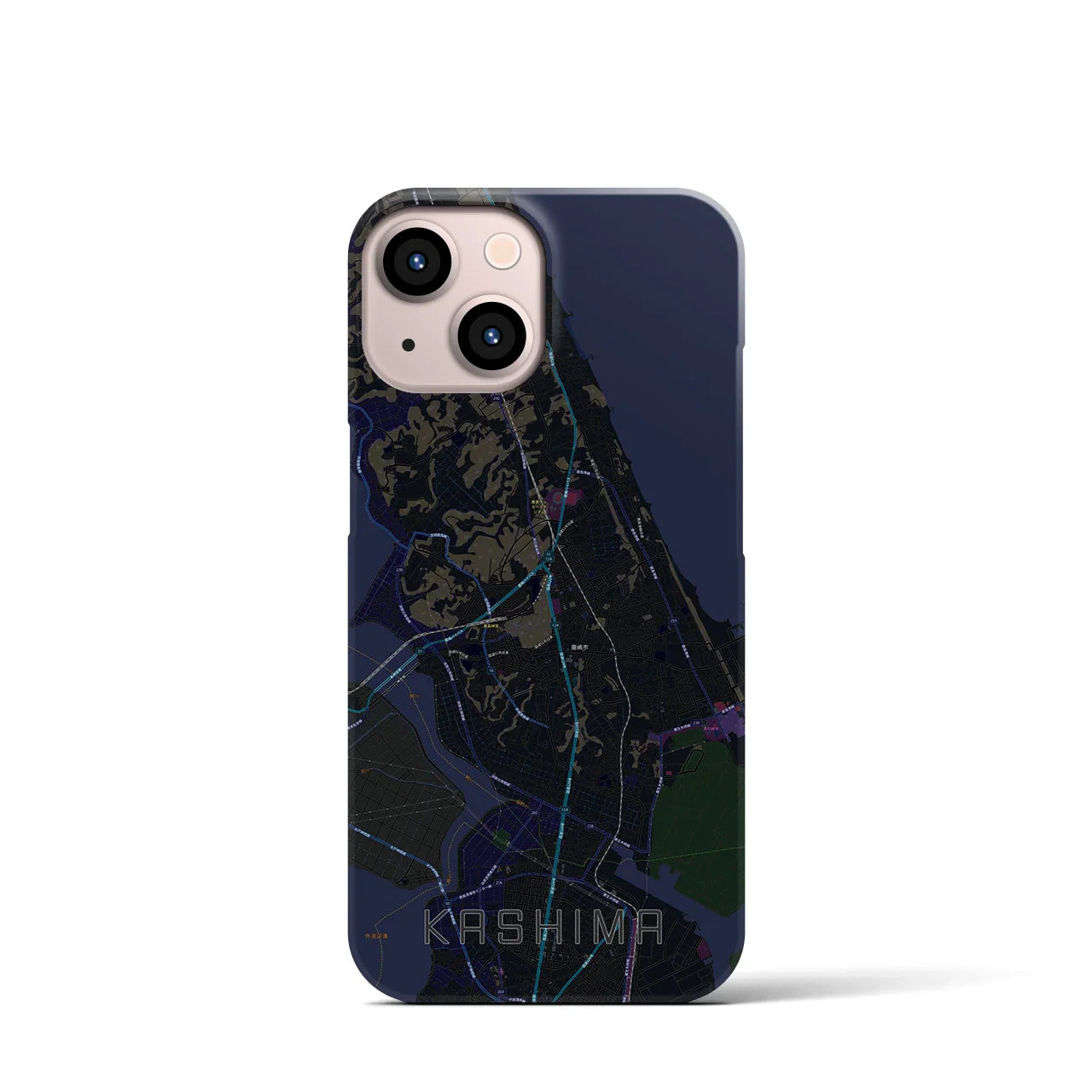 【鹿島(茨城県)】地図柄iPhoneケース(バックカバータイプ)