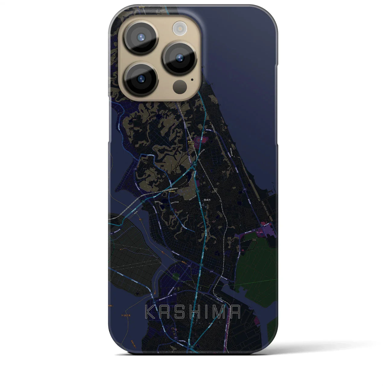 【鹿島(茨城県)】地図柄iPhoneケース(バックカバータイプ)