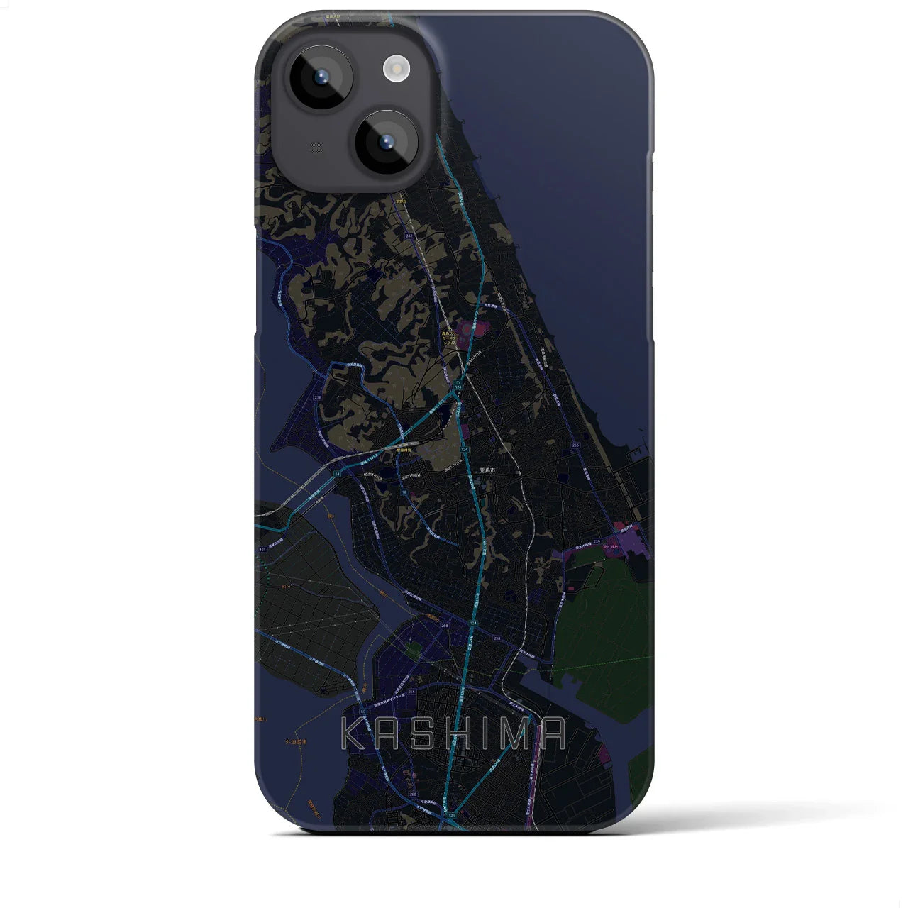 【鹿島(茨城県)】地図柄iPhoneケース(バックカバータイプ)