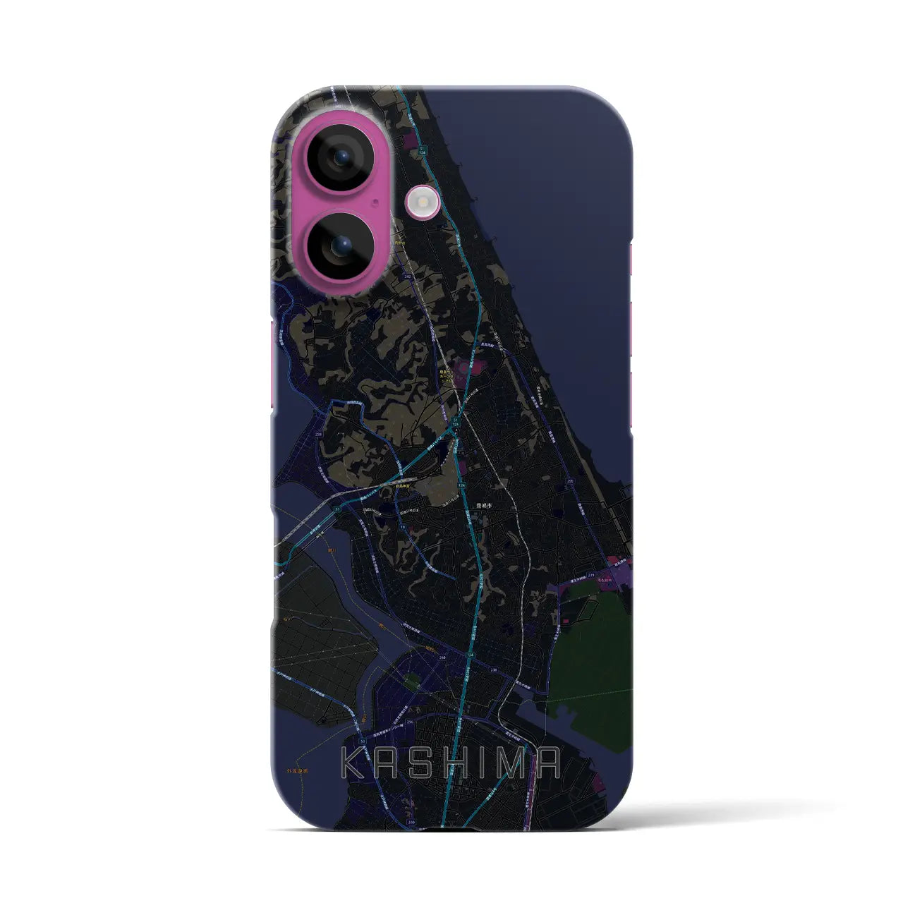 【鹿島(茨城県)】地図柄iPhoneケース(バックカバータイプ)