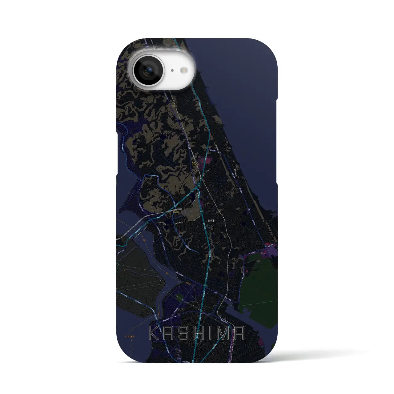 【鹿島(茨城県)】地図柄iPhoneケース(バックカバータイプ)