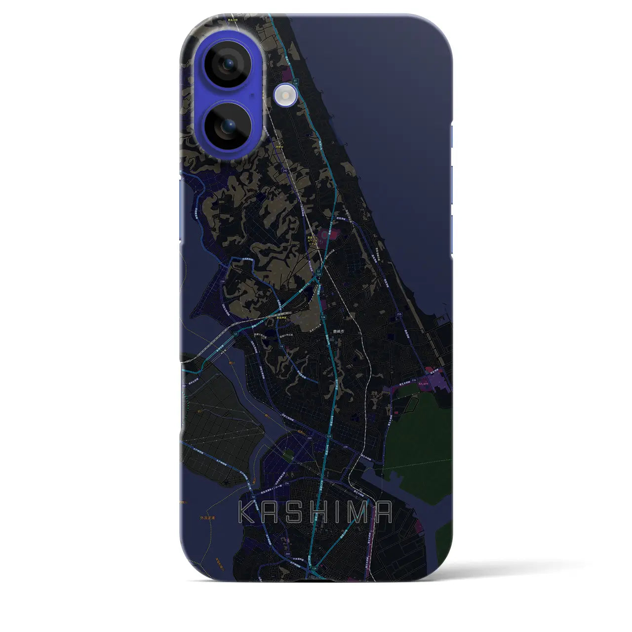 【鹿島(茨城県)】地図柄iPhoneケース(バックカバータイプ)