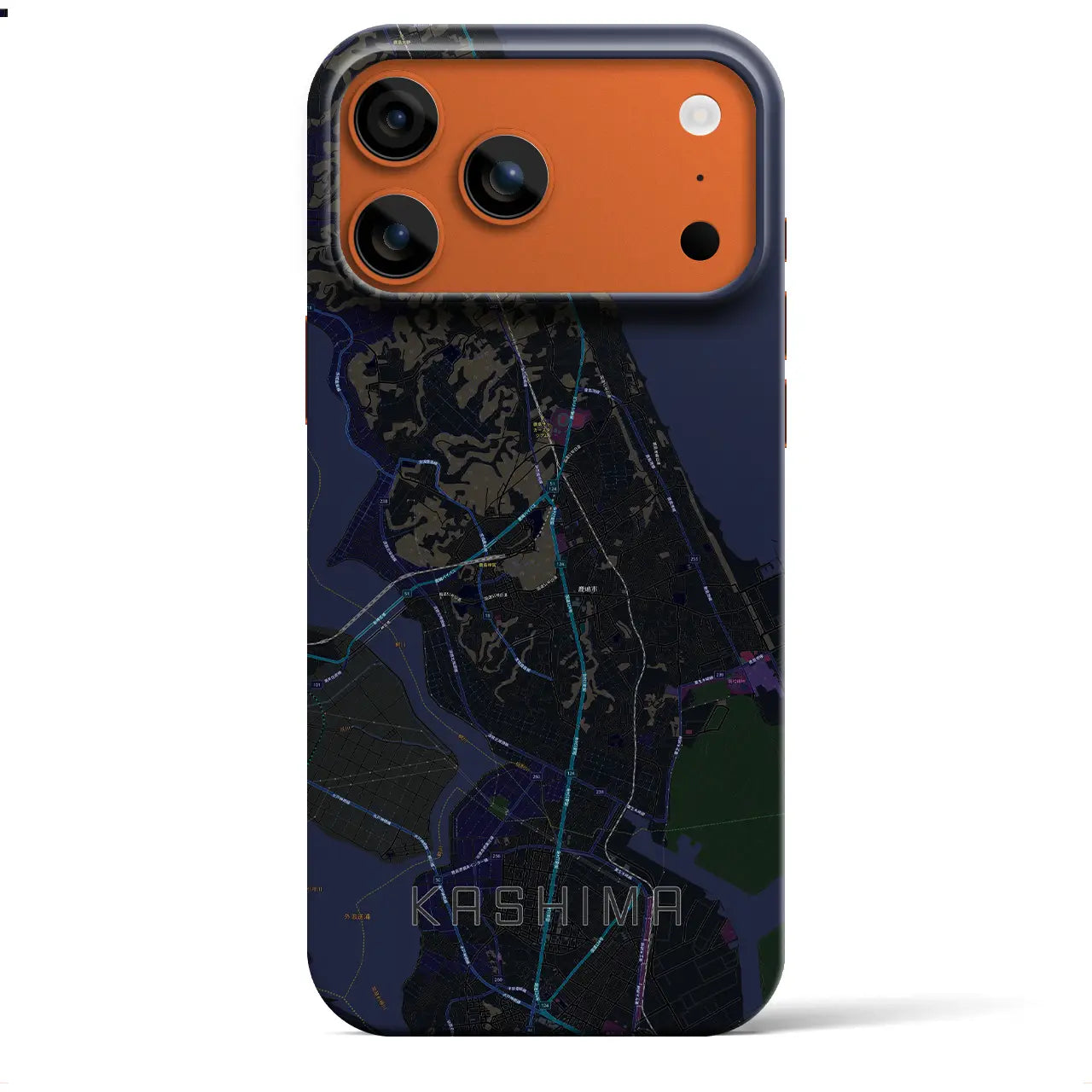 【鹿島(茨城県)】地図柄iPhoneケース(バックカバータイプ)