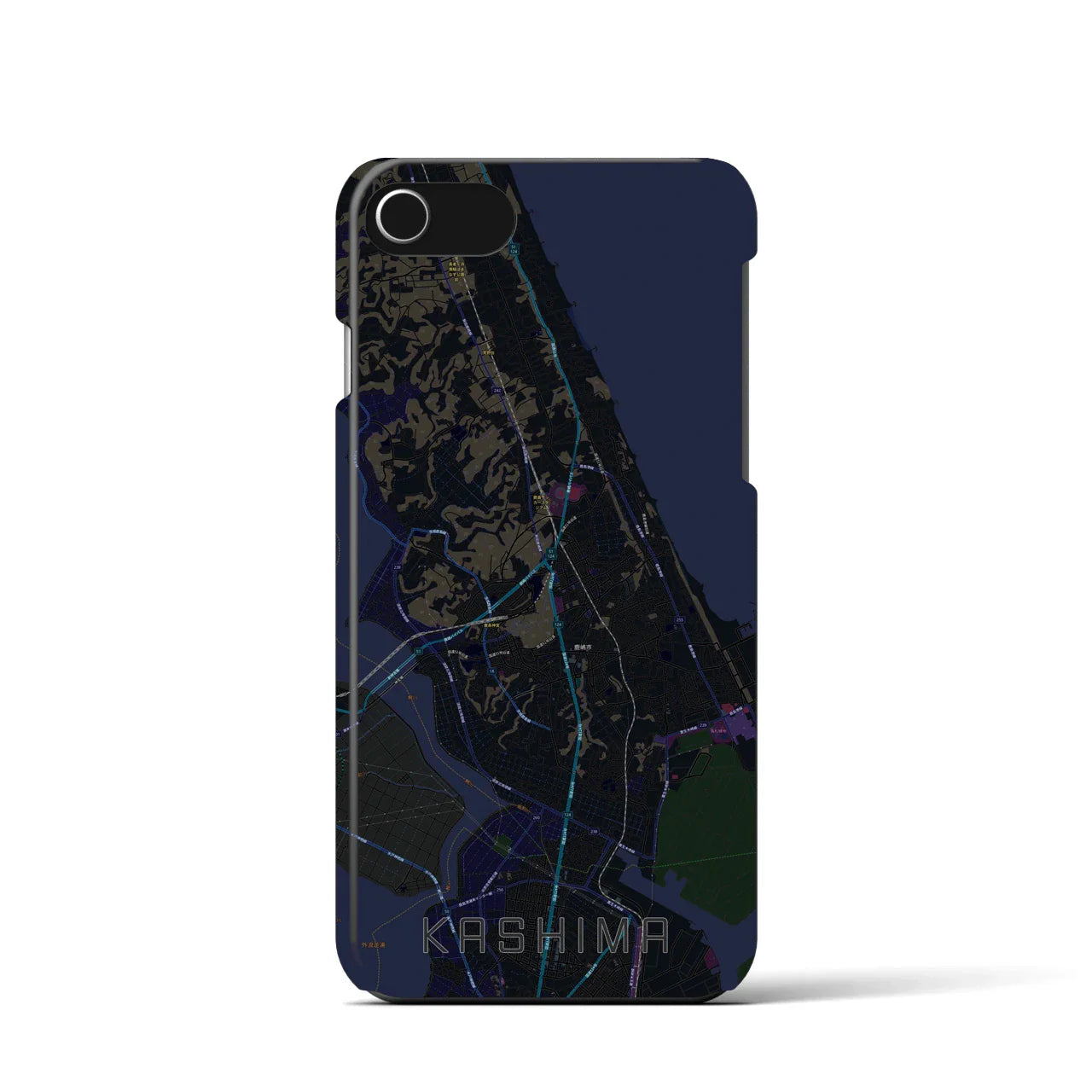 【鹿島(茨城県)】地図柄iPhoneケース(バックカバータイプ)
