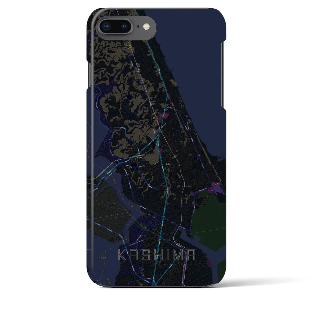 【鹿島(茨城県)】地図柄iPhoneケース(バックカバータイプ)