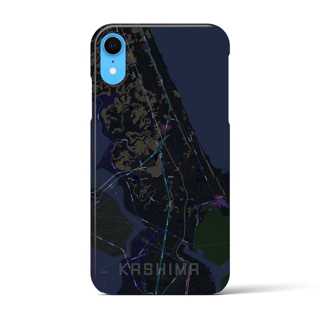 【鹿島(茨城県)】地図柄iPhoneケース(バックカバータイプ)
