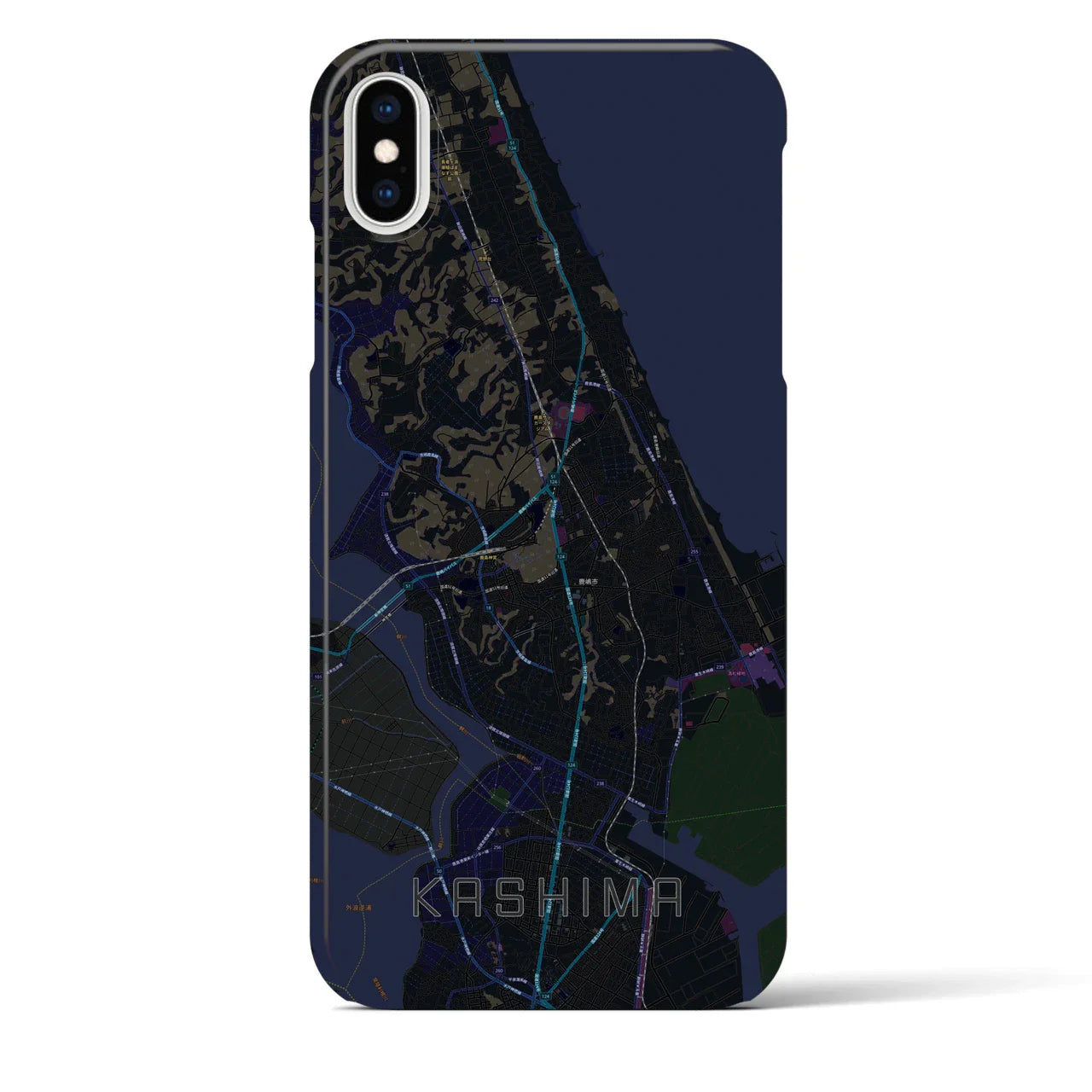 【鹿島(茨城県)】地図柄iPhoneケース(バックカバータイプ)