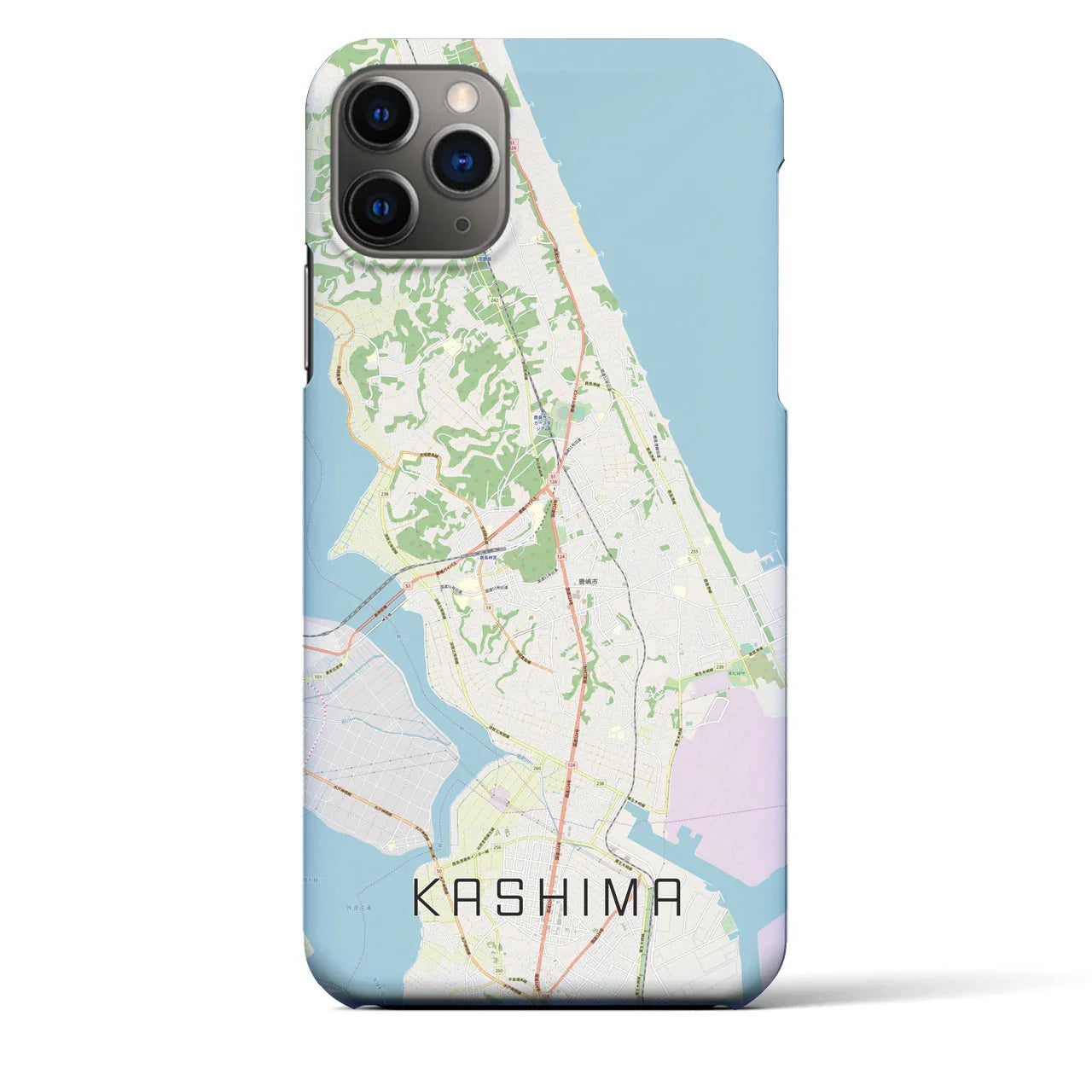 【鹿島(茨城県)】地図柄iPhoneケース(バックカバータイプ)