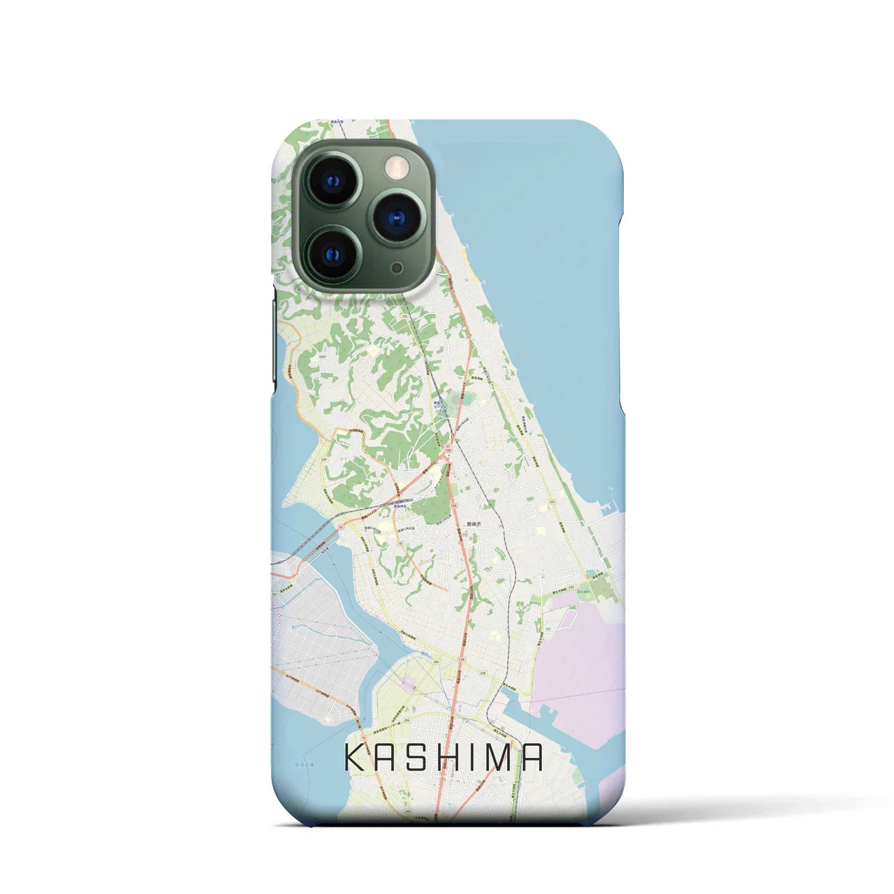【鹿島(茨城県)】地図柄iPhoneケース(バックカバータイプ)