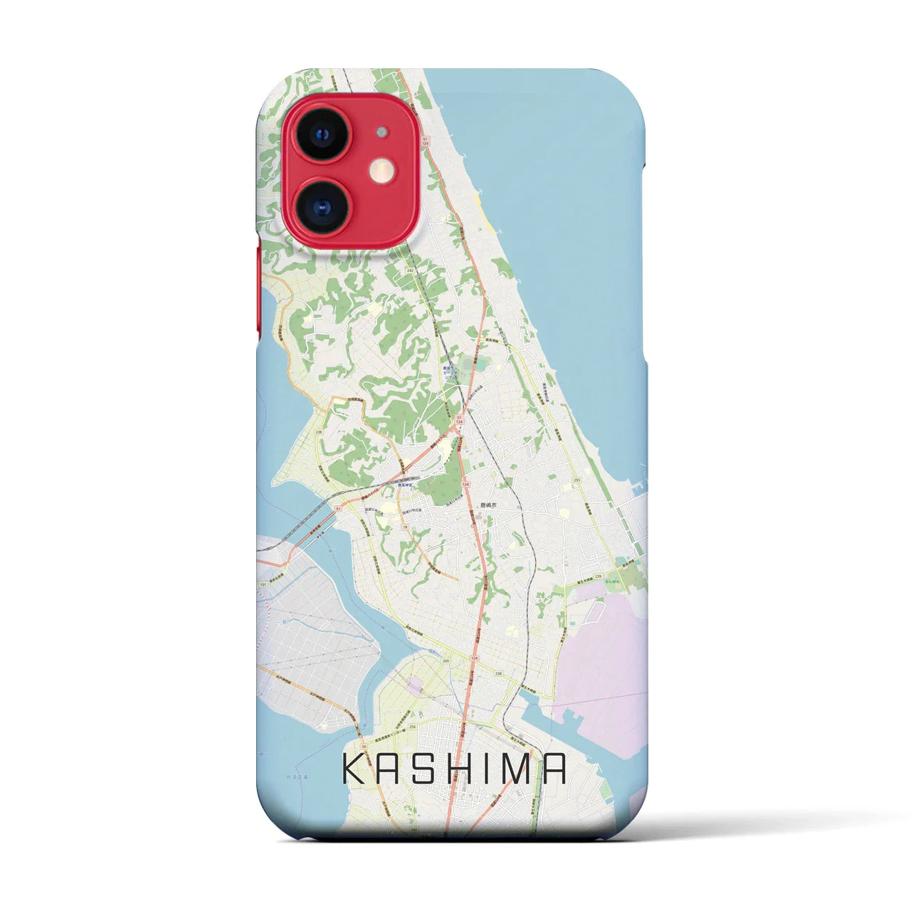 【鹿島(茨城県)】地図柄iPhoneケース(バックカバータイプ)