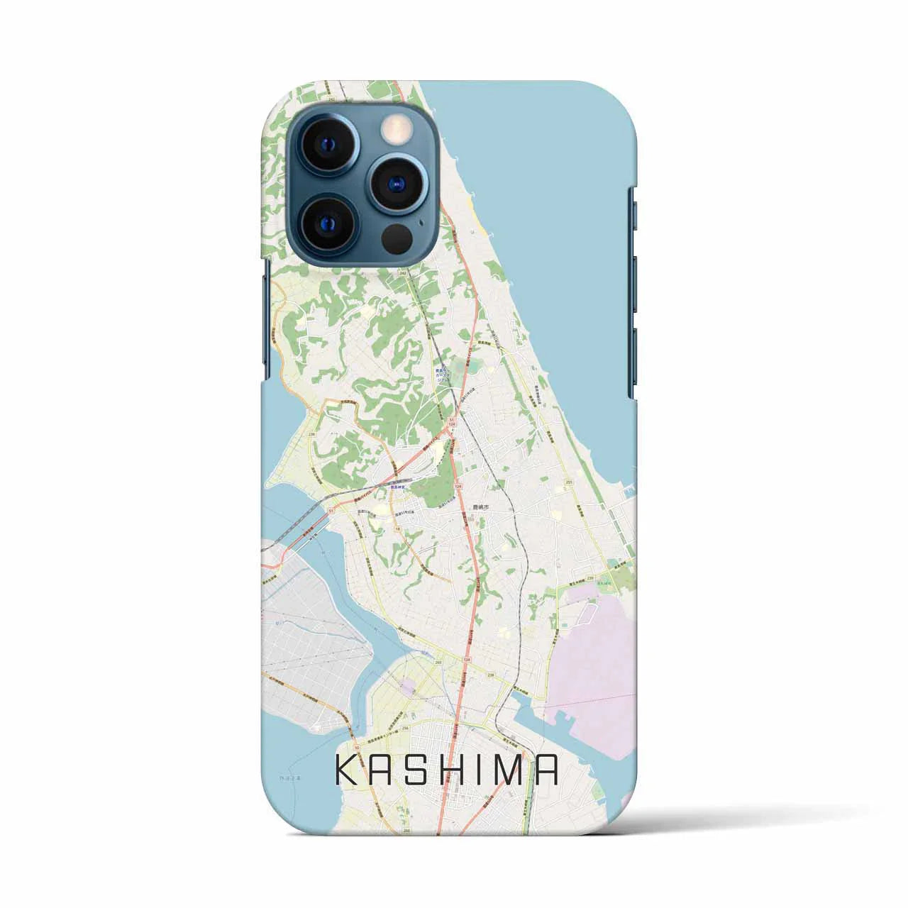 【鹿島(茨城県)】地図柄iPhoneケース(バックカバータイプ)