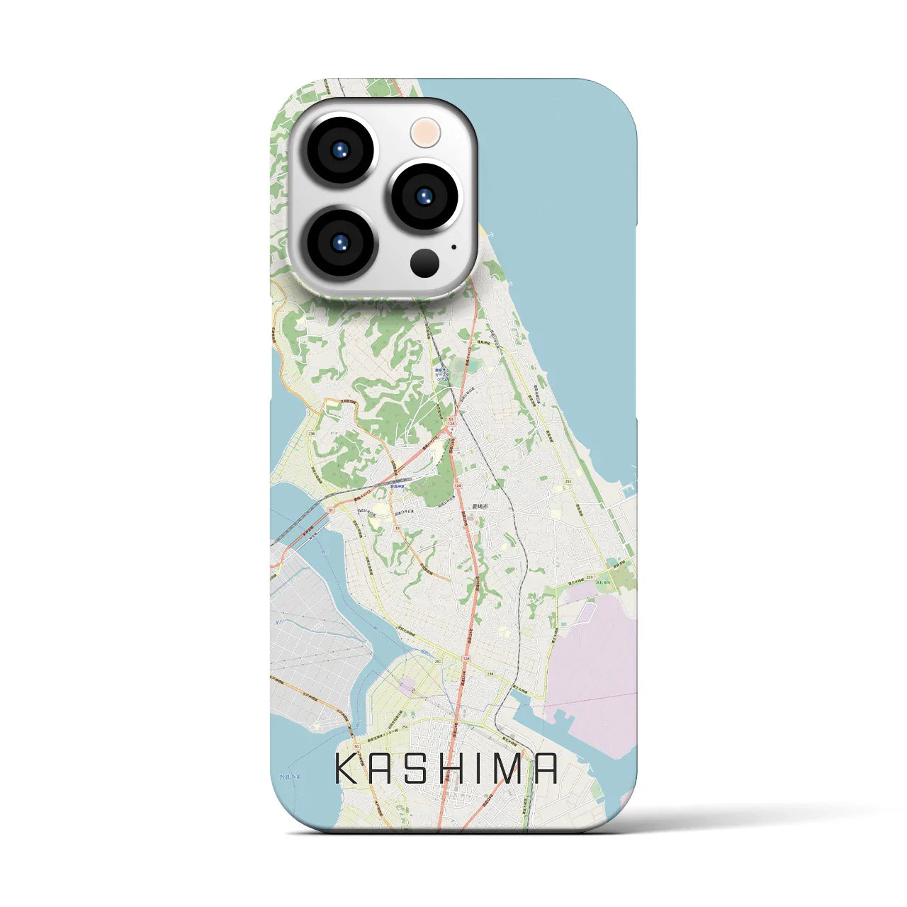 【鹿島(茨城県)】地図柄iPhoneケース(バックカバータイプ)