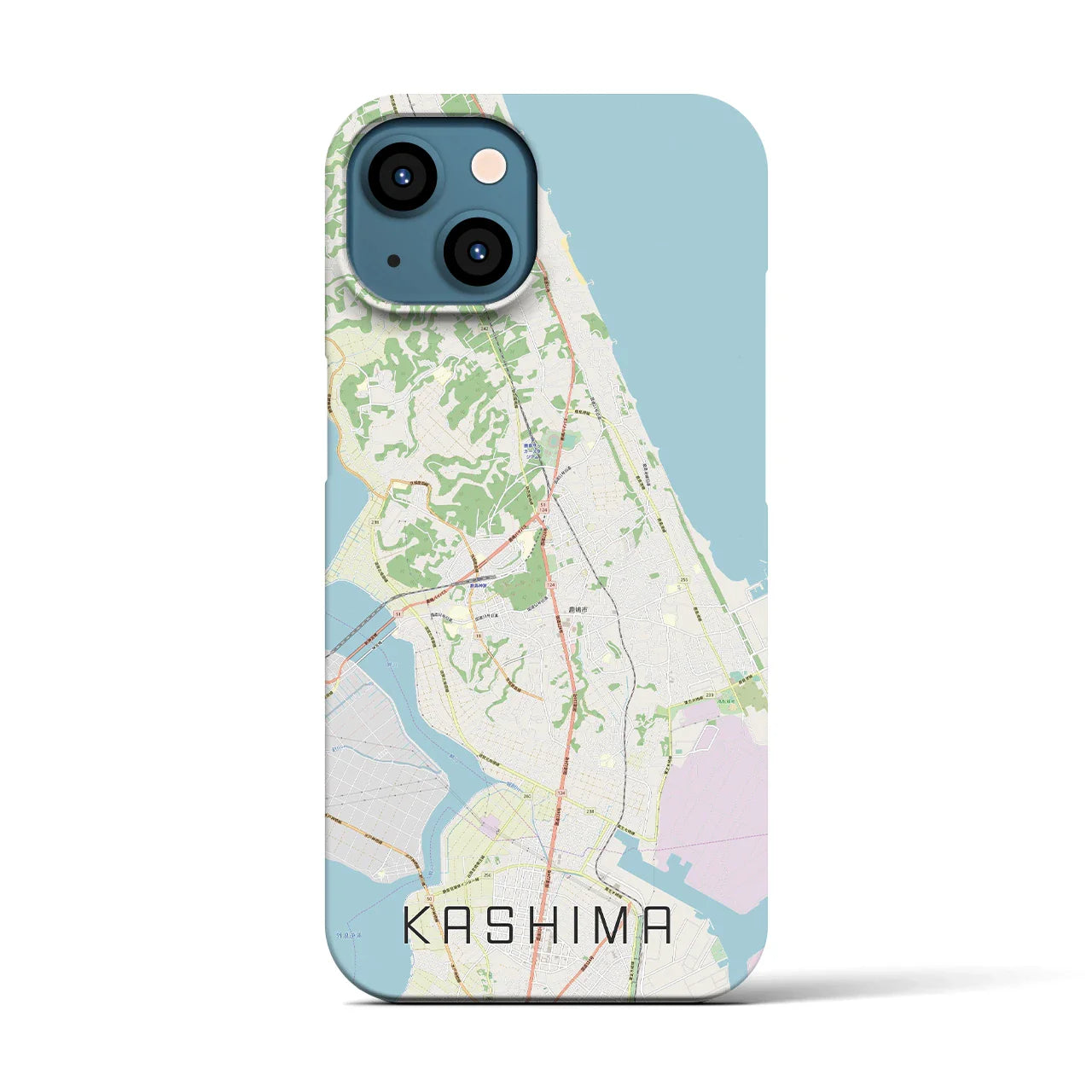 【鹿島(茨城県)】地図柄iPhoneケース(バックカバータイプ)