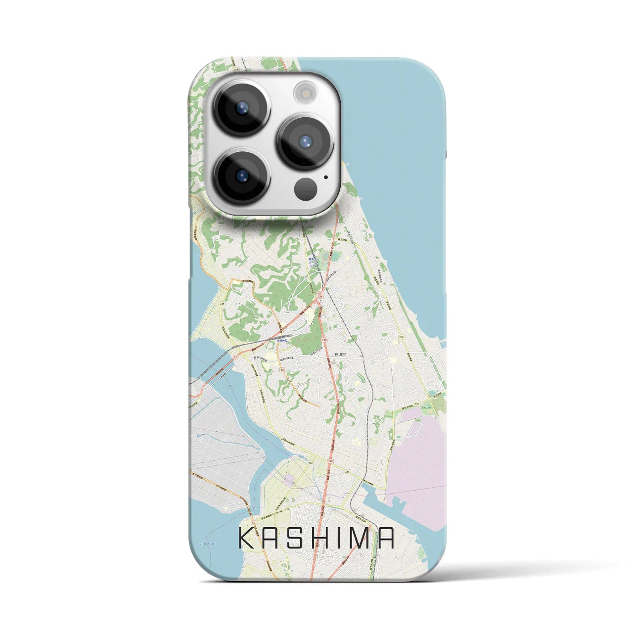 【鹿島(茨城県)】地図柄iPhoneケース(バックカバータイプ)