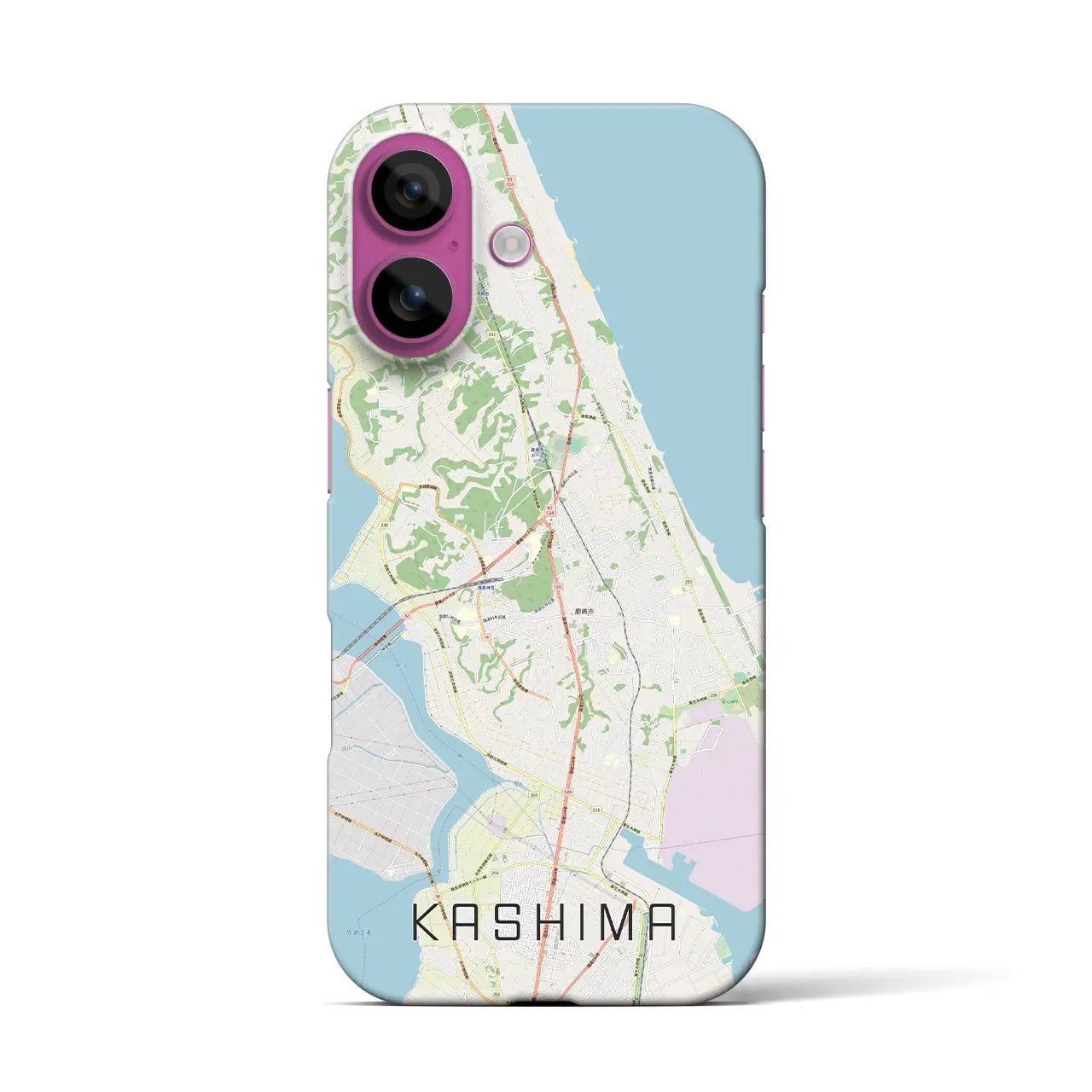 【鹿島(茨城県)】地図柄iPhoneケース(バックカバータイプ)