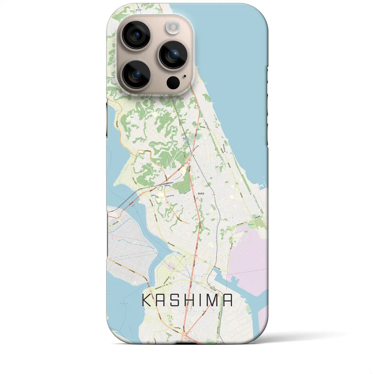 【鹿島(茨城県)】地図柄iPhoneケース(バックカバータイプ)