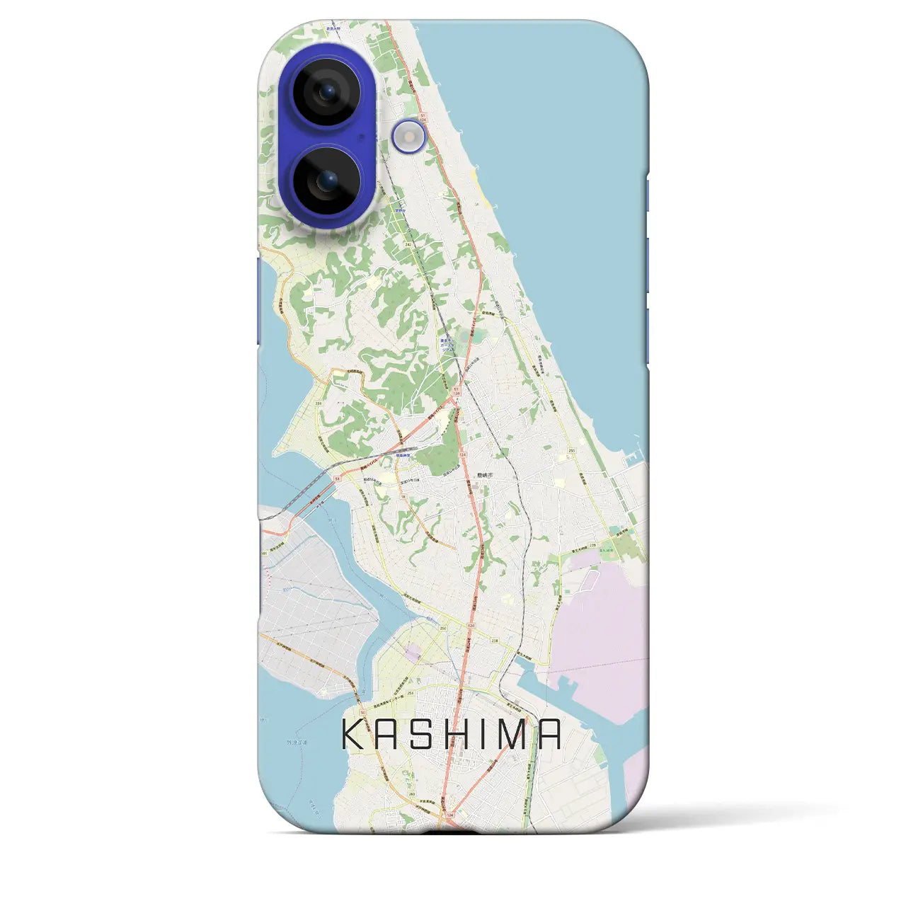 【鹿島(茨城県)】地図柄iPhoneケース(バックカバータイプ)ナチュラル・iPhone 16 Pro Max 用