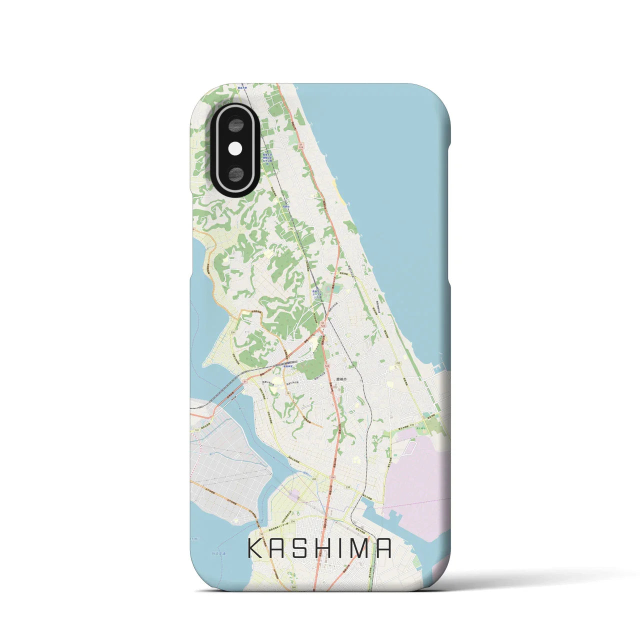 【鹿島(茨城県)】地図柄iPhoneケース(バックカバータイプ)