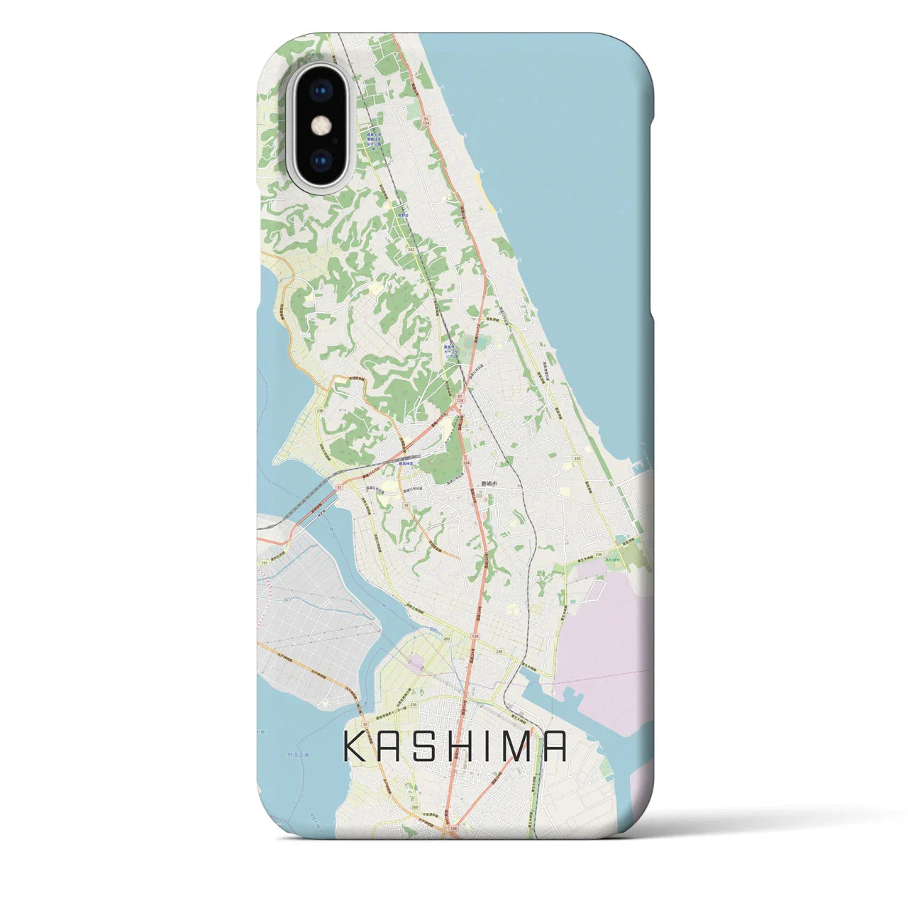 【鹿島(茨城県)】地図柄iPhoneケース(バックカバータイプ)
