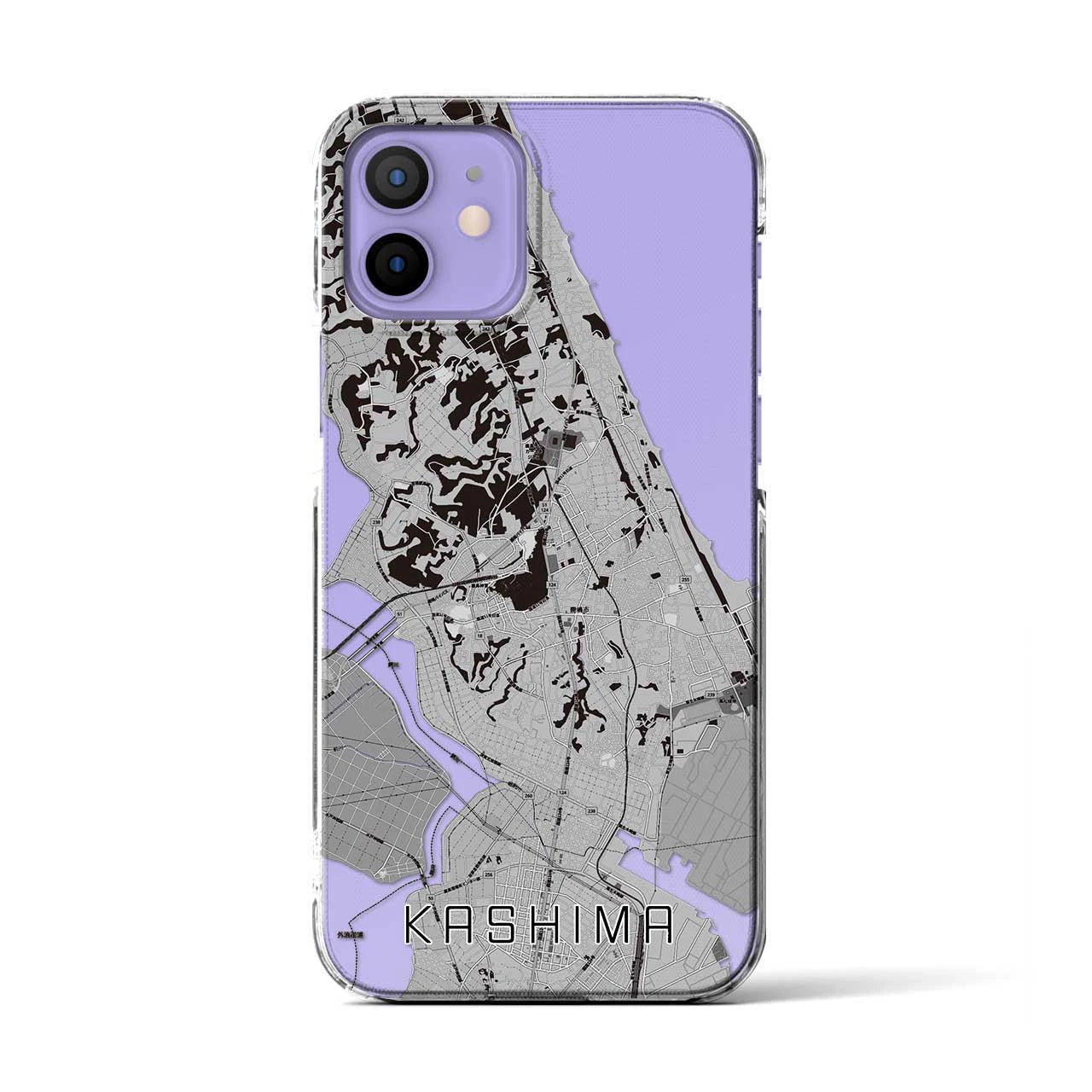 【鹿島(茨城県)】地図柄iPhoneケース(クリアタイプ)