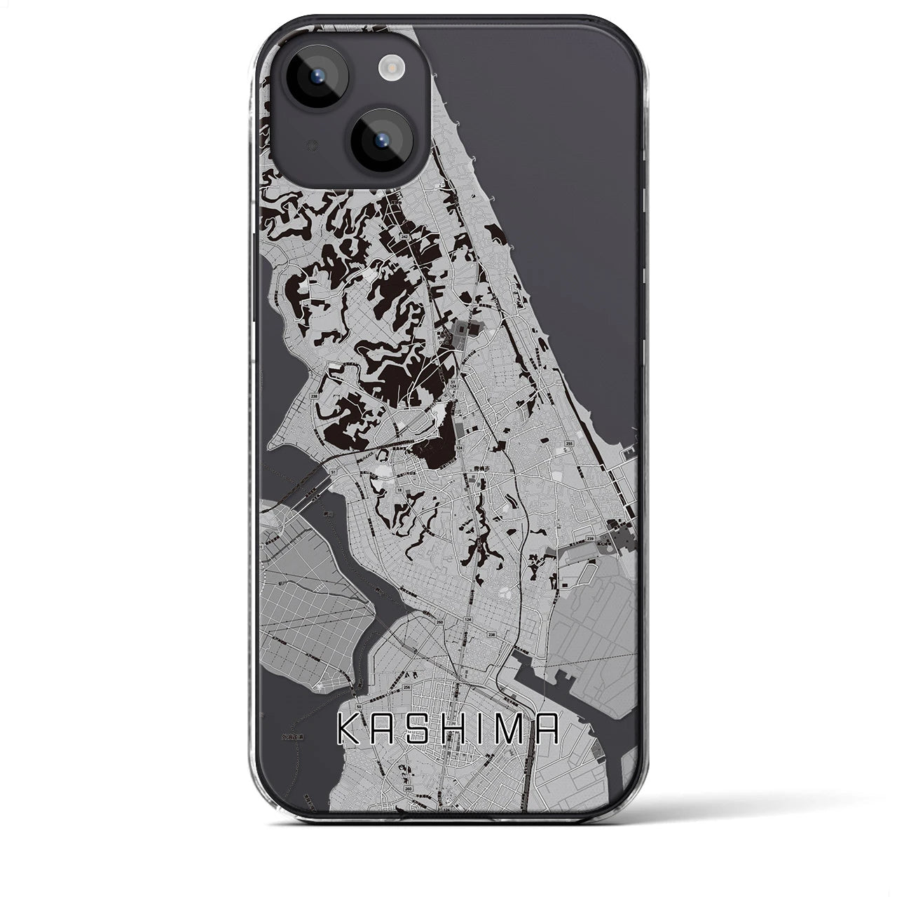 【鹿島(茨城県)】地図柄iPhoneケース(クリアタイプ)